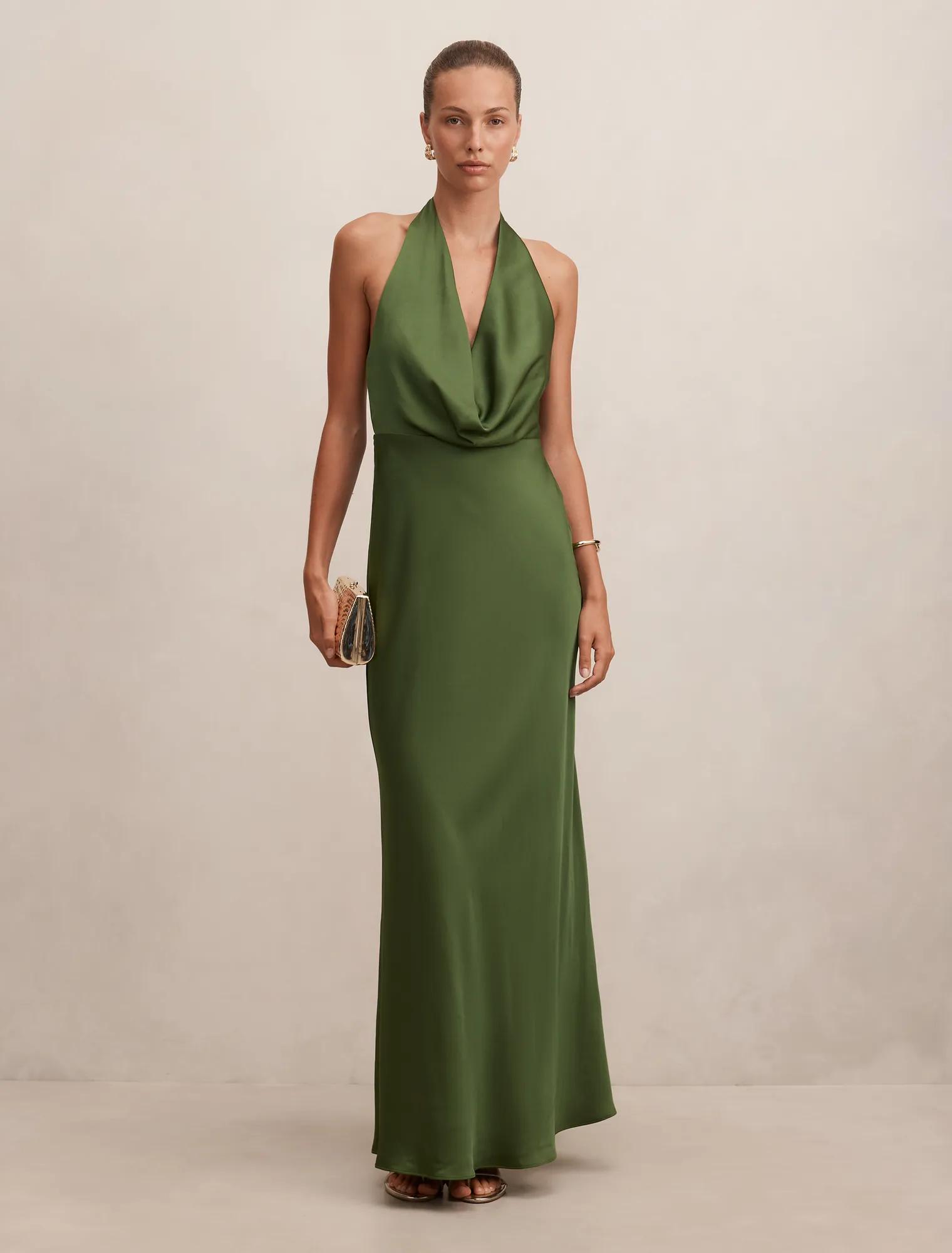 Cocktail Dresses Australia | Black, White, Green Party Cocktail Dress