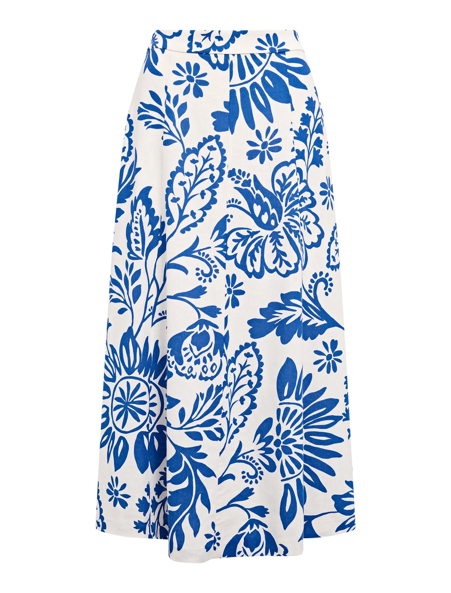 Darcy Printed Seamed Midi Skirt