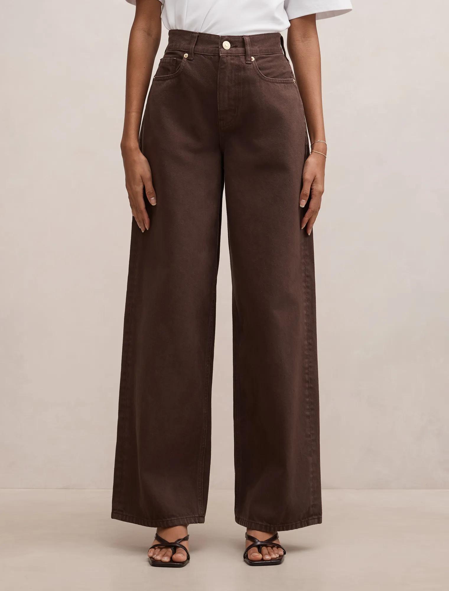 Gia Petite High Rise Wide Leg Jean