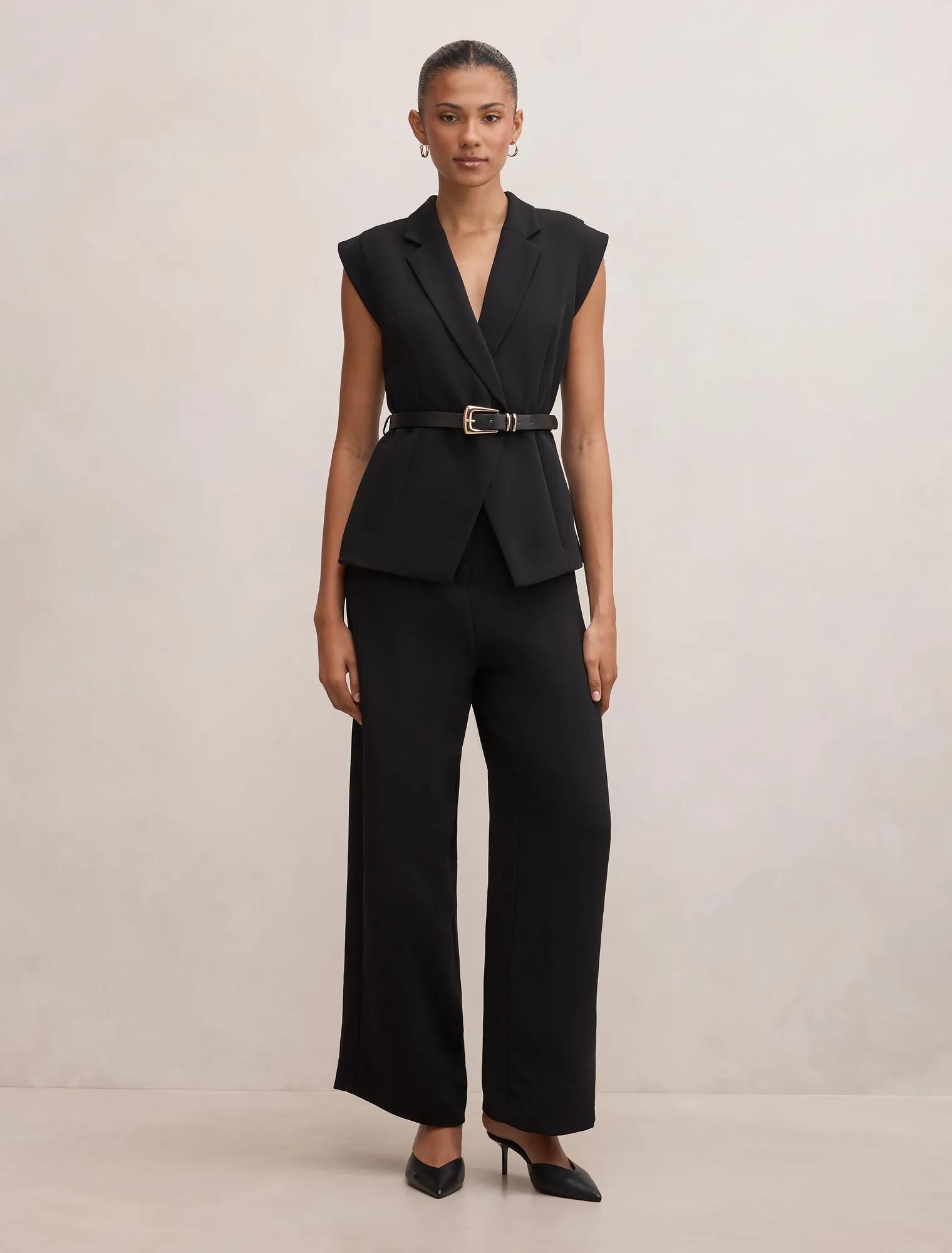 Ayla Tailored Belted Jumpsuit