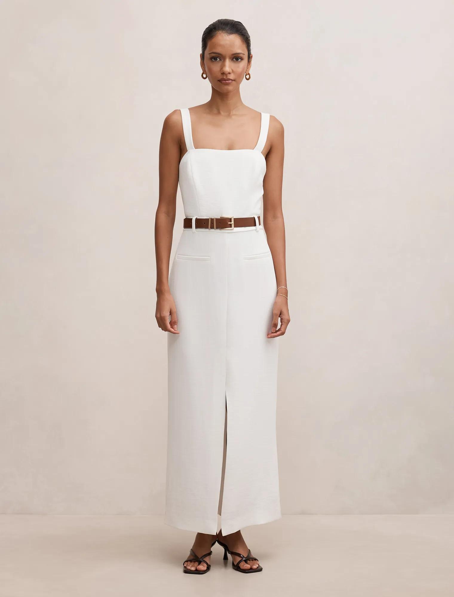 Sara Petite Tailored Column Midi