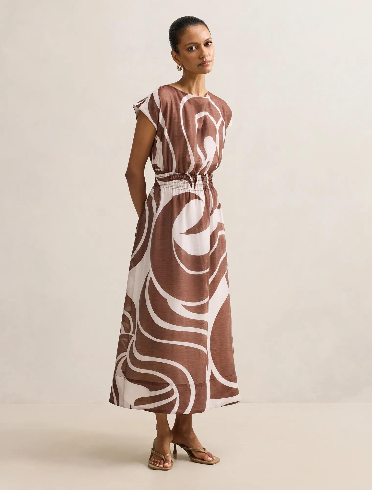 Callie Petite Ruched Midi Dress