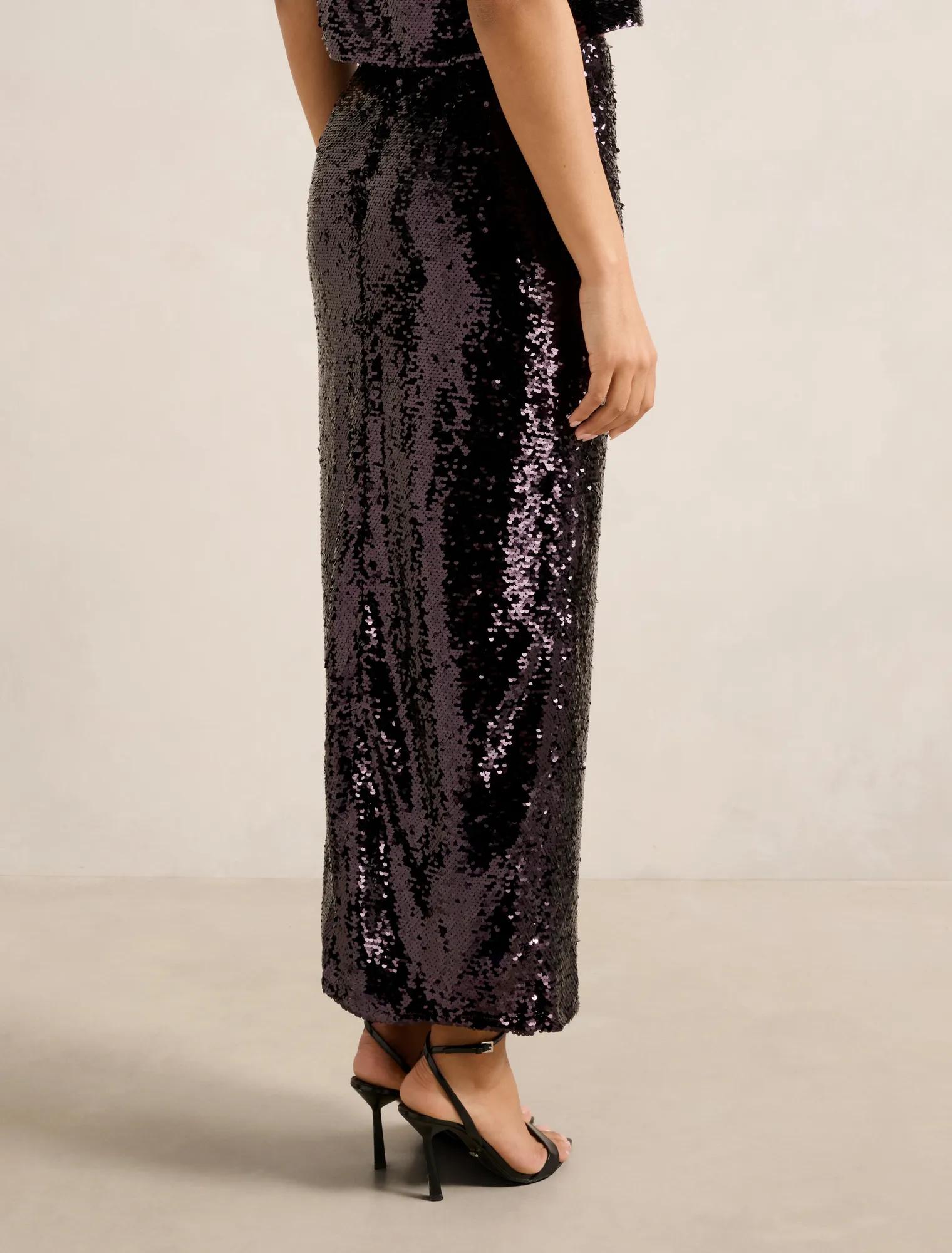 Nora Sequin Midi Skirt