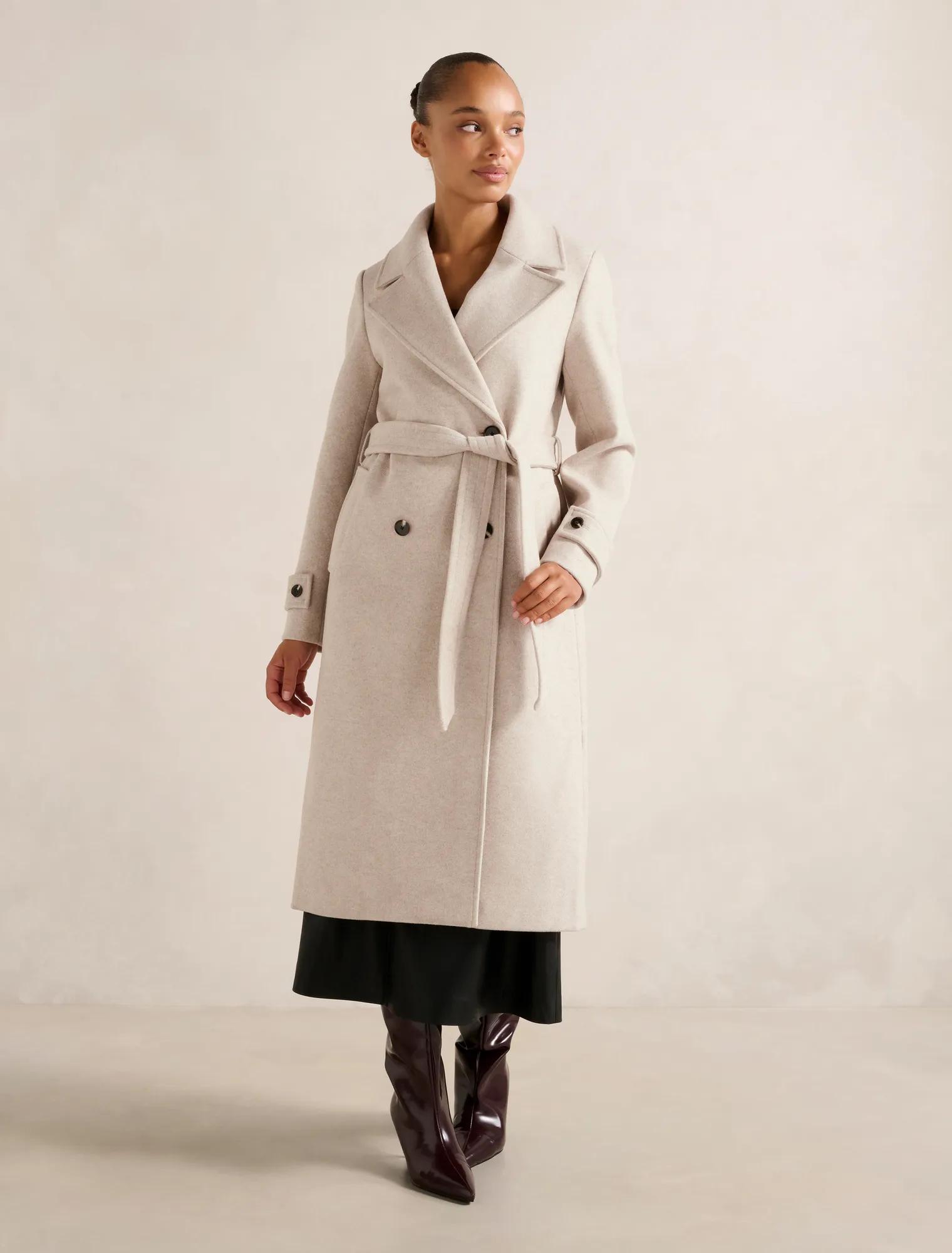 ジャケット・アウター AMERI BELT FLARE LONG COAT ジャケット・アウター AMERI BELT FLARE LONG COAT Ameri Belt