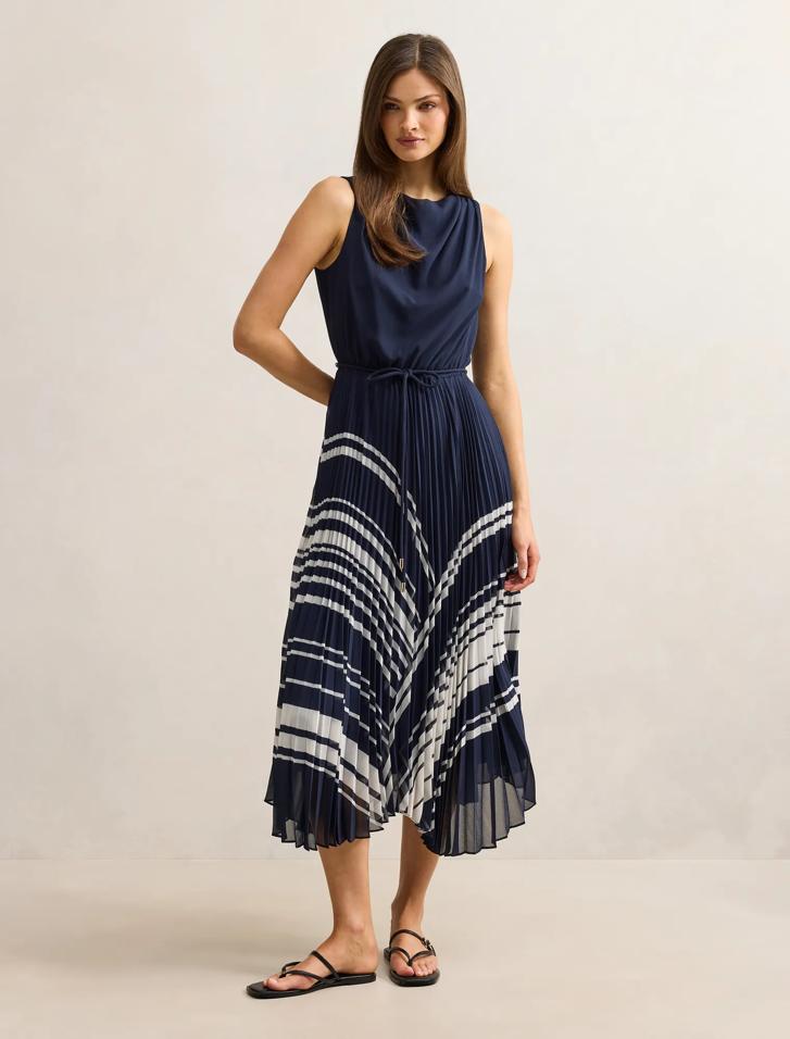 Addie Pleated Skirt Midi Dress in print - Size 0 to 12 - Womens Midi Dresses