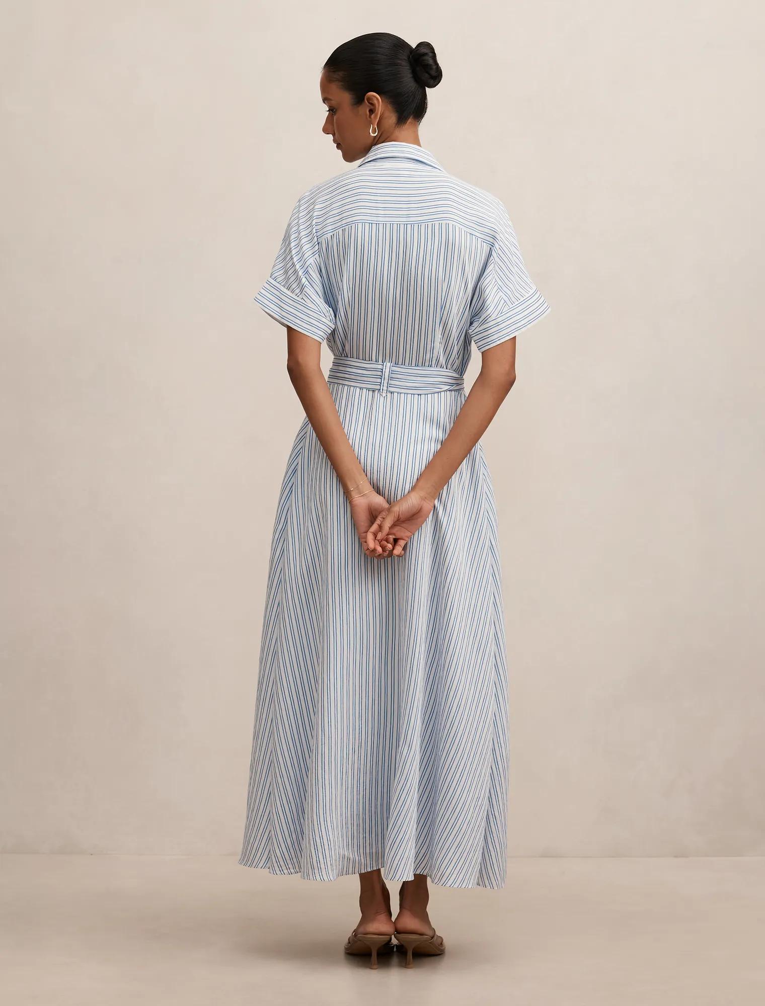 Emma Petite Stripe Midi Dress