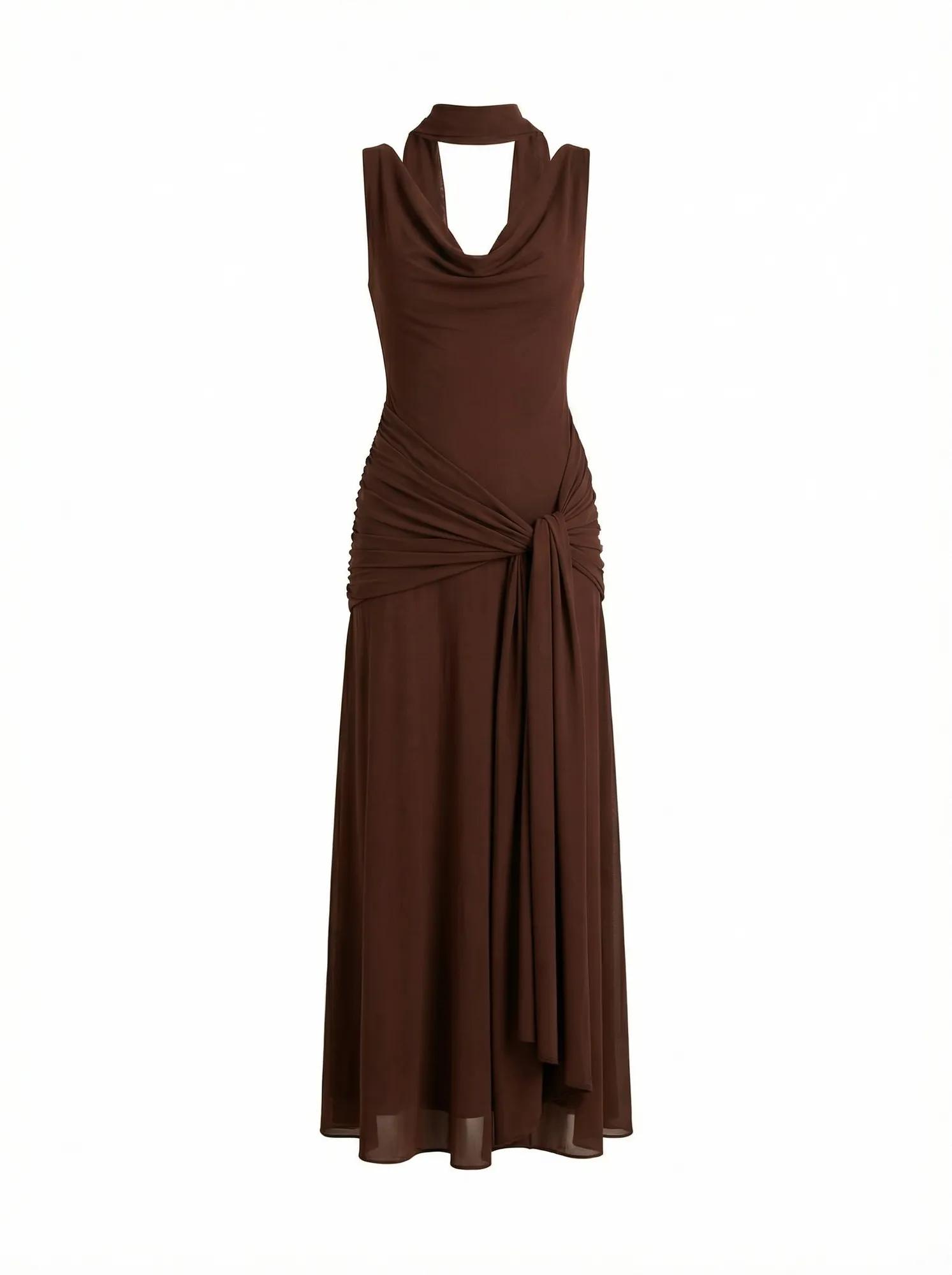 Vivianne Scarf Tie Maxi Dress