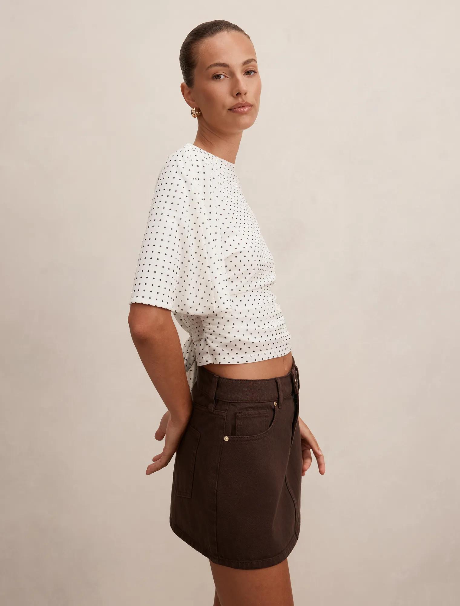 Paige Flutter Sleeve Tie Back