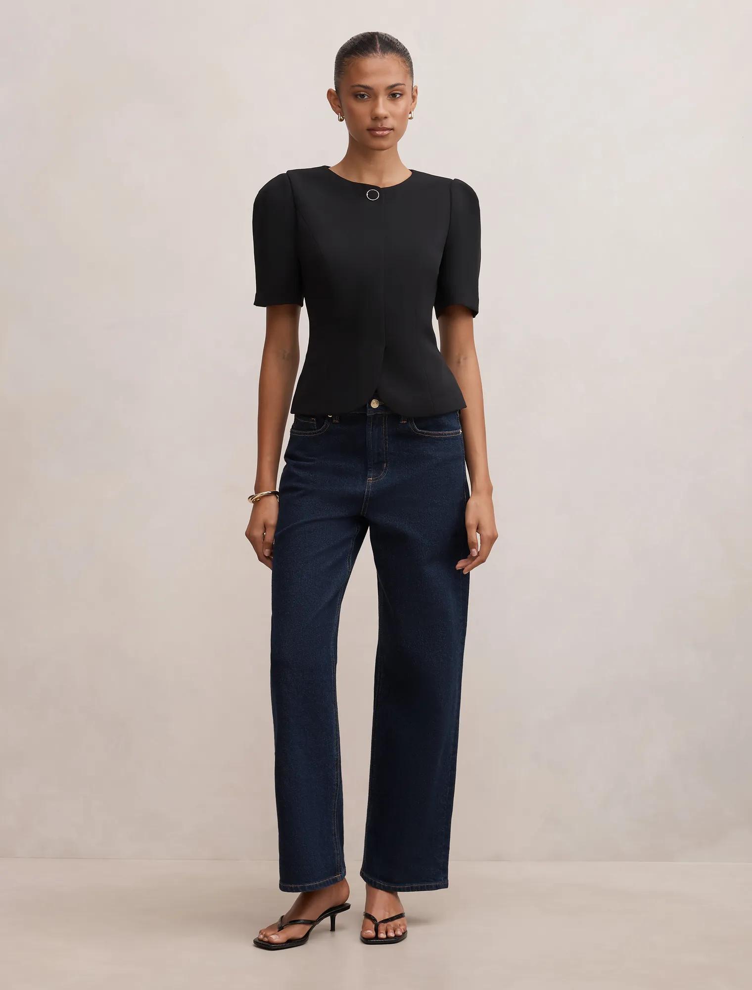 Josie One Button Tailored Blouse