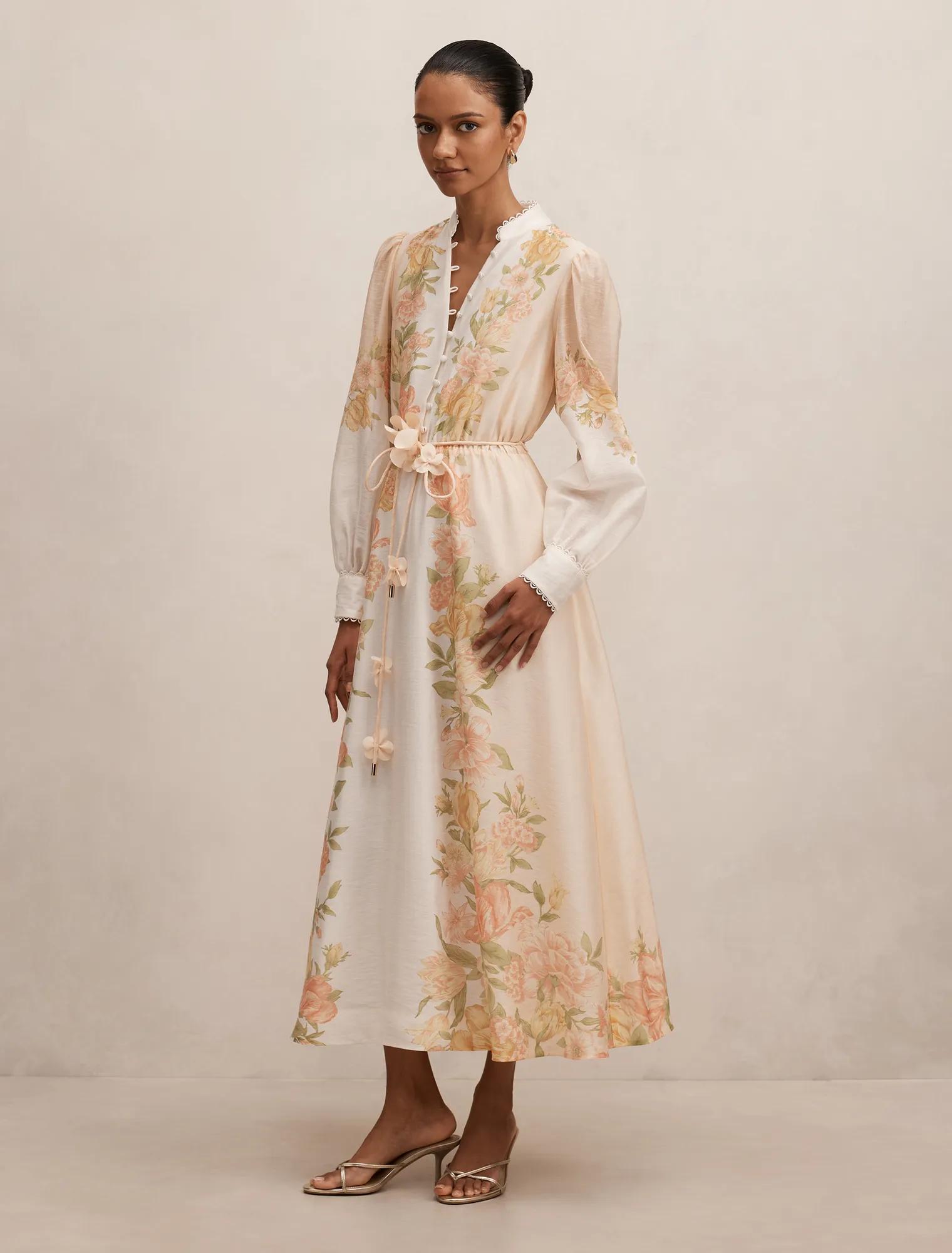 Christina Petite Placement Print Midi