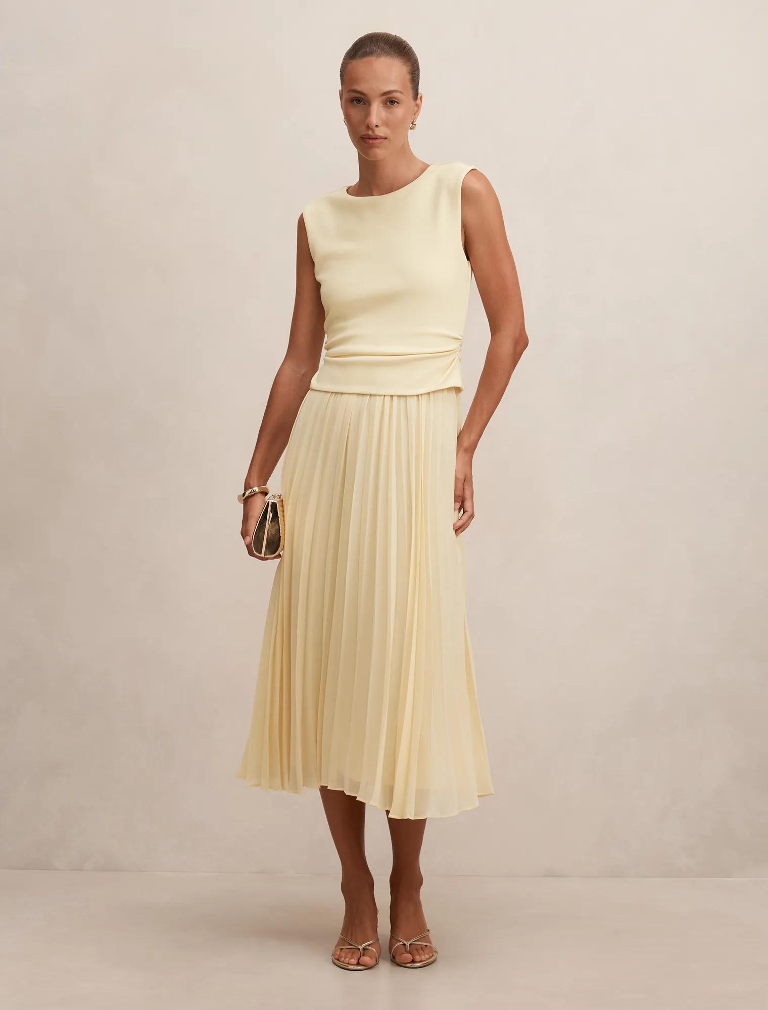 Emilia 2-in-1 Pleated Midi Dress