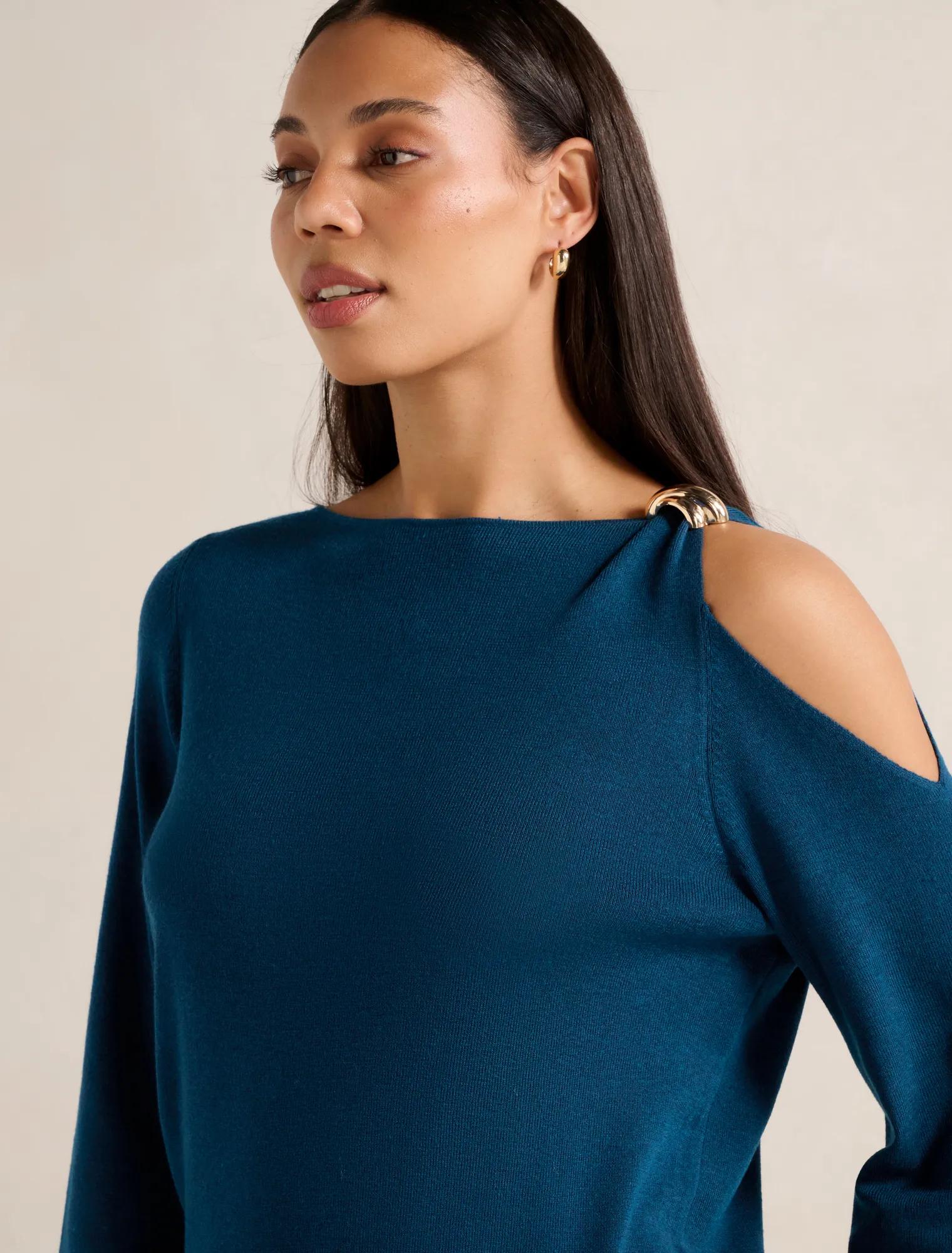 Alessia Cold Shoulder Sweater
