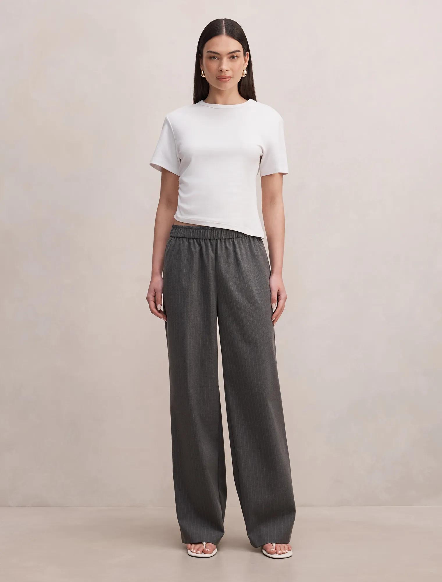 Ella Elastic Wide Leg Pants