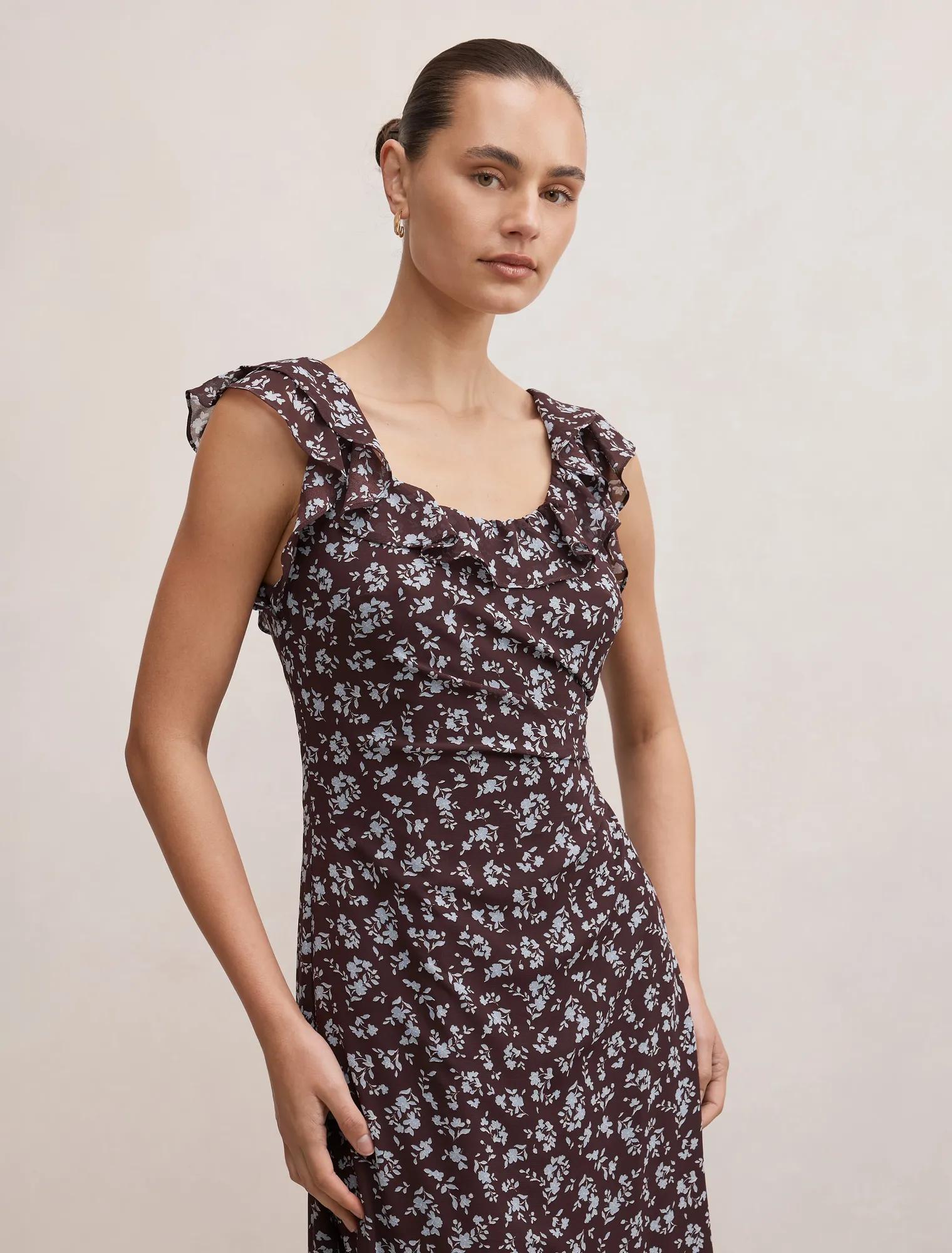 Paige Ruffle Midi Dress