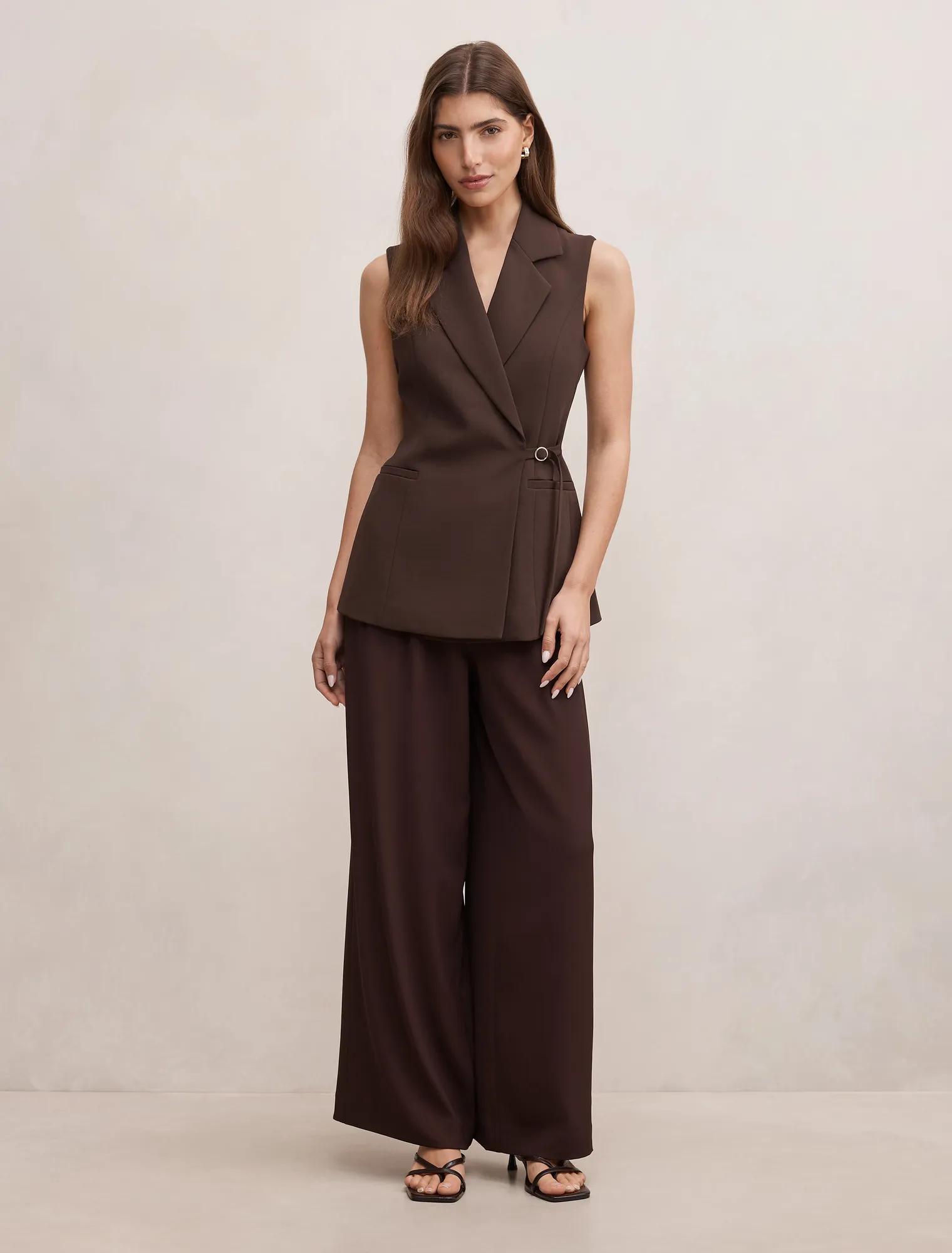 Demi Tie Sleeveless Blazer