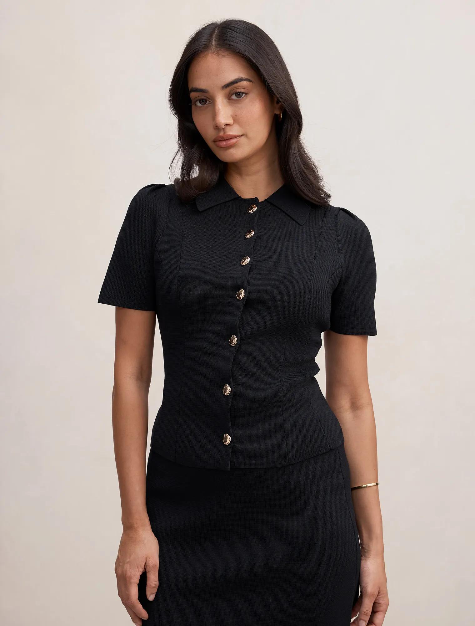 Esther Button Knit Top