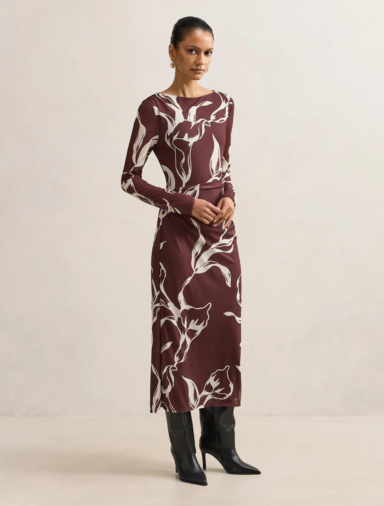 Ally Petite Long Sleeve Midi