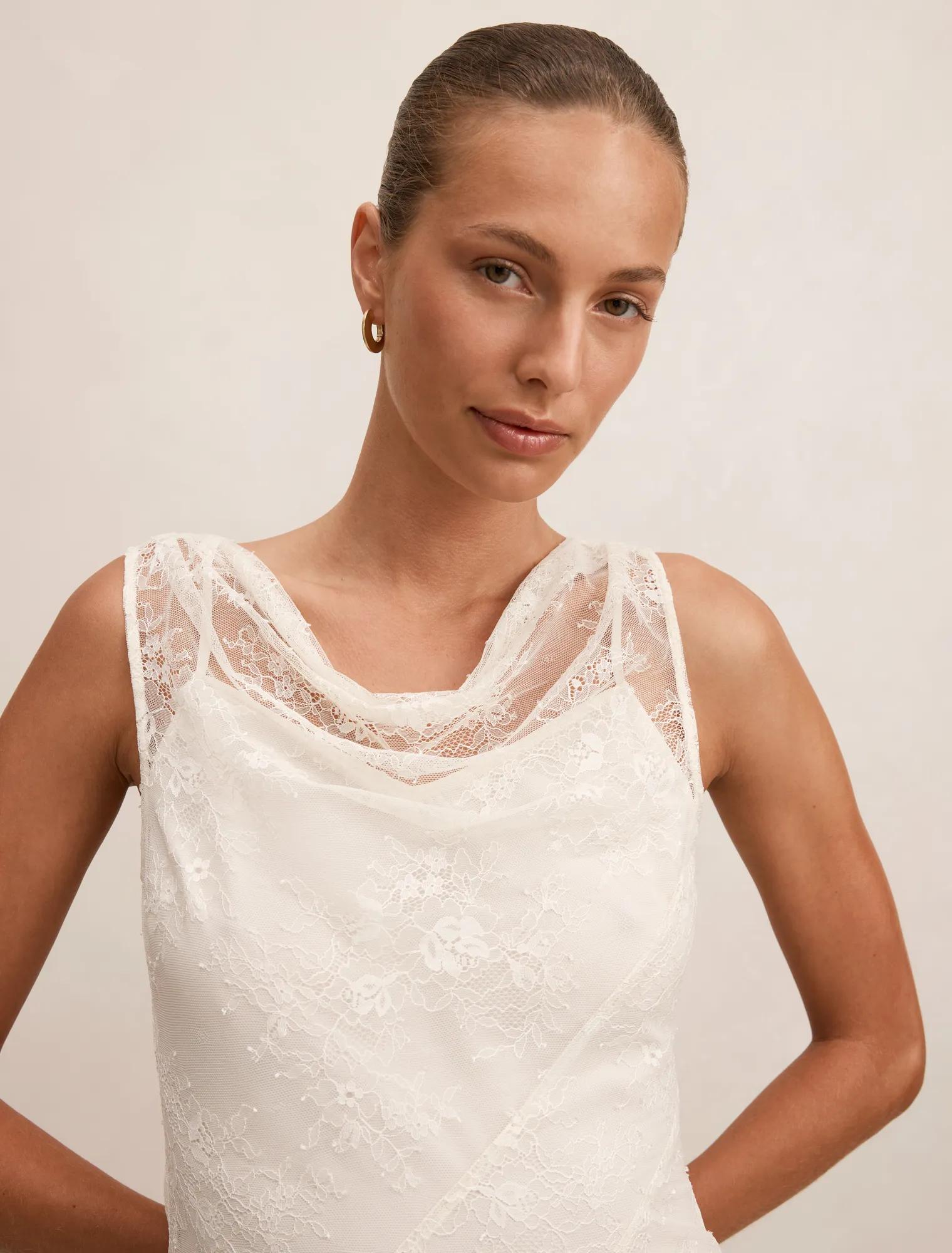 Jenna Panelled Lace Dress