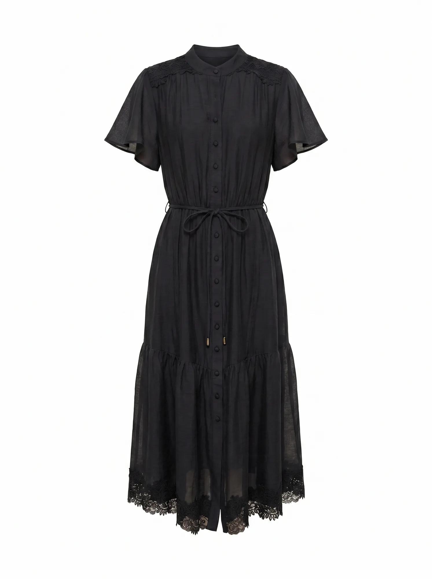 Harriet Petite Lace Midi Dress