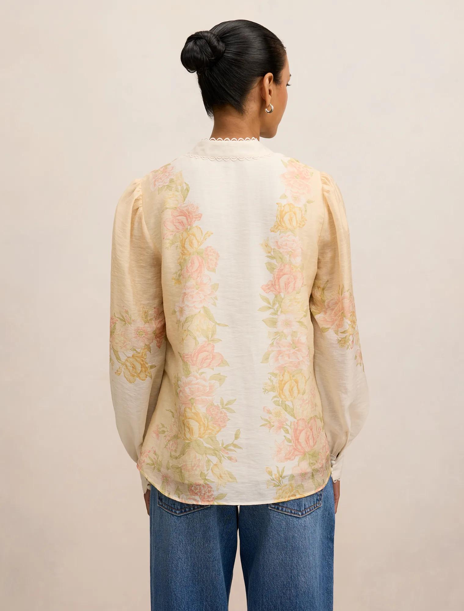 Emma Petite Trimmed Blouse