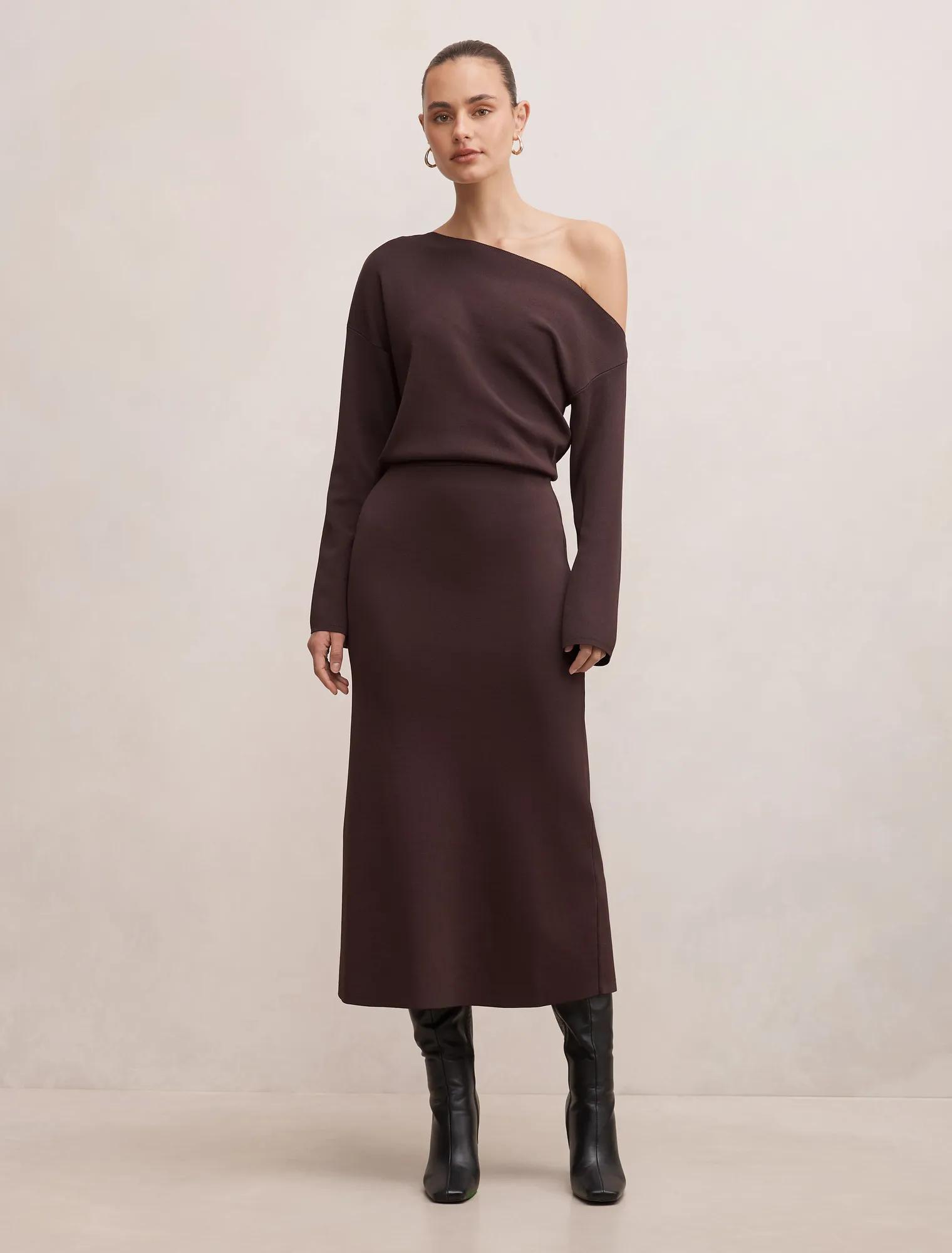 Ayva Knitted Midi Skirt