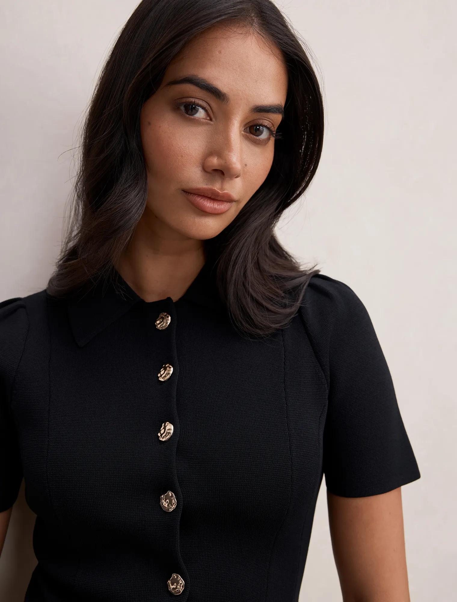 Esther Button Knit Top