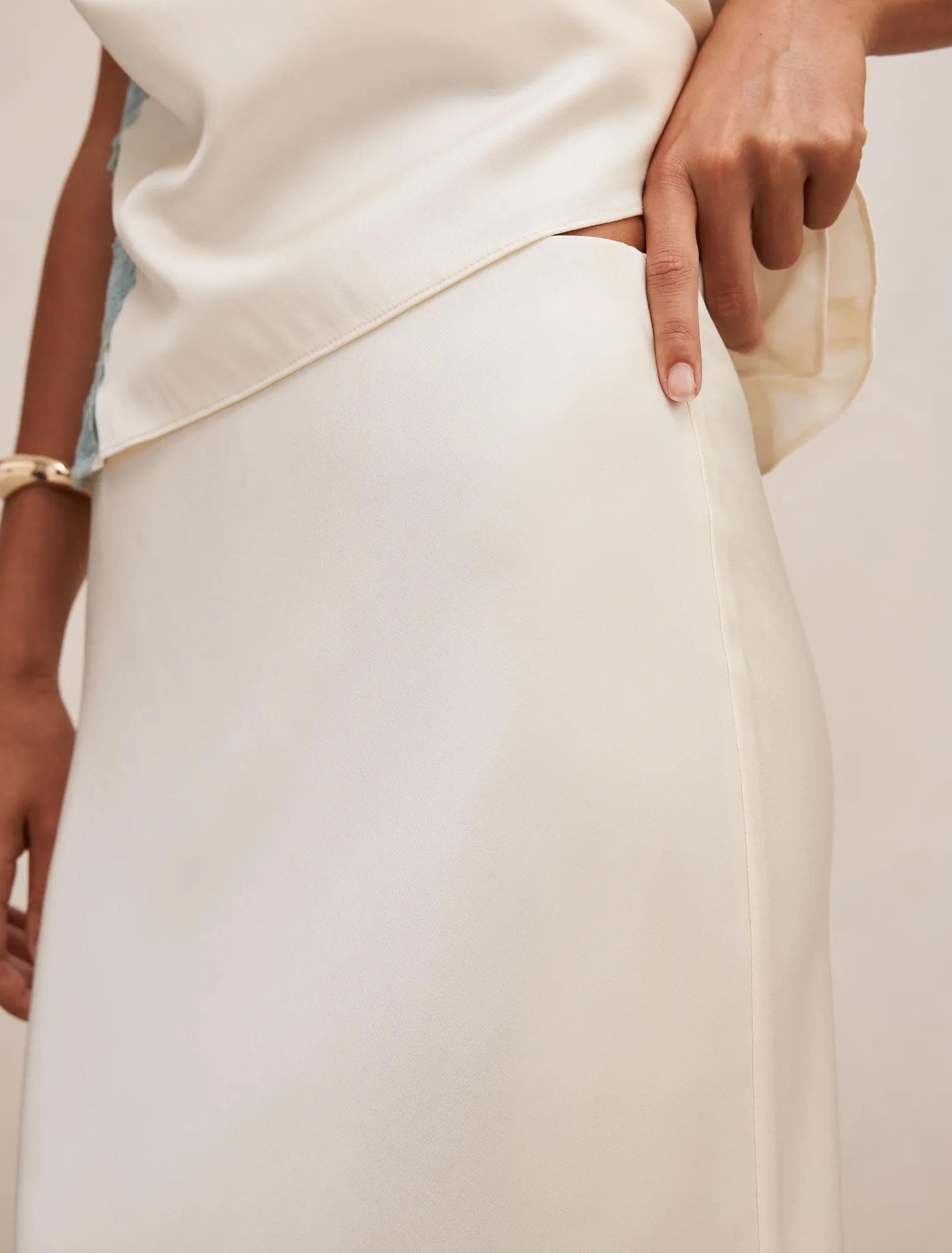 Adele Lace Trim Midi Skirt