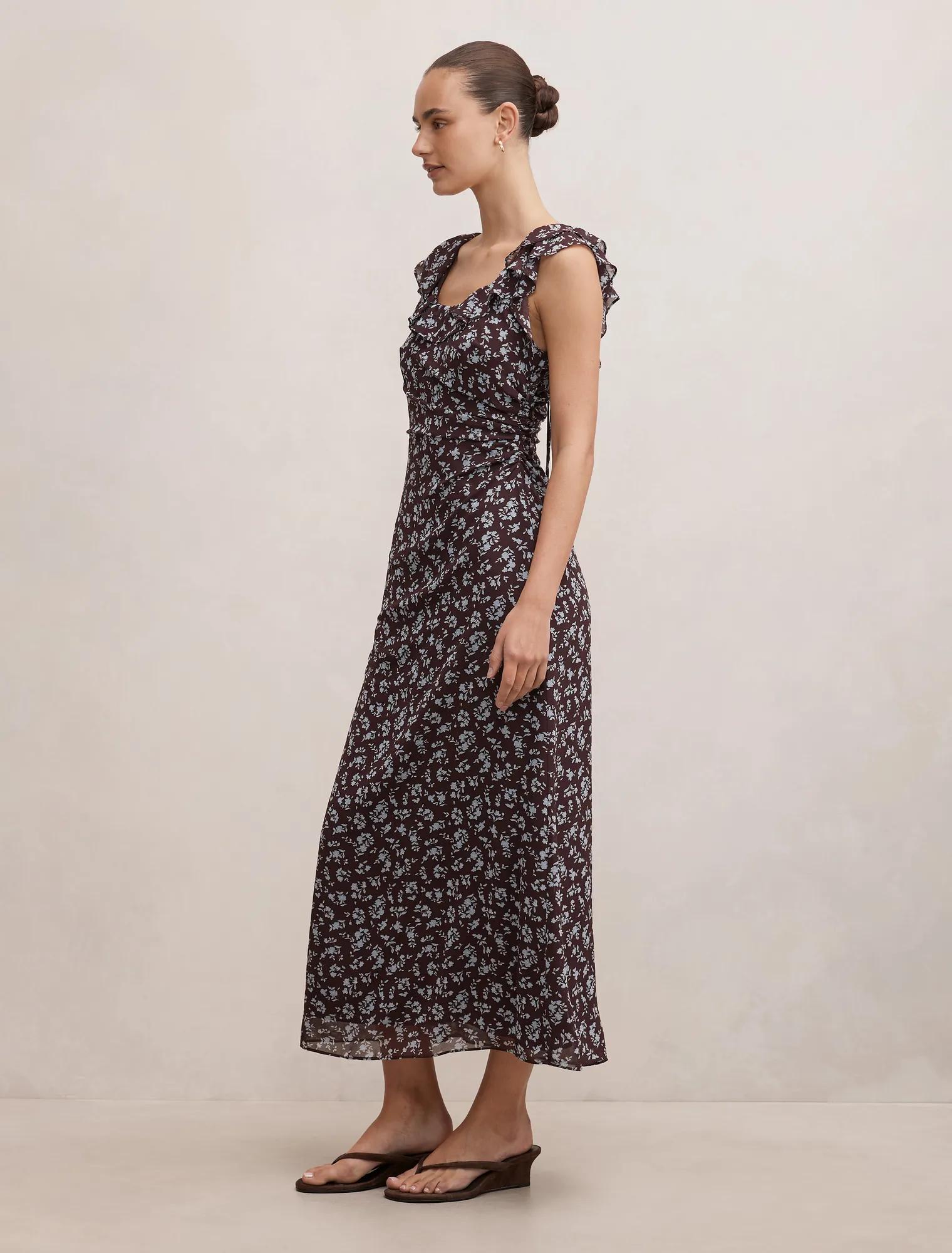 Paige Ruffle Midi Dress
