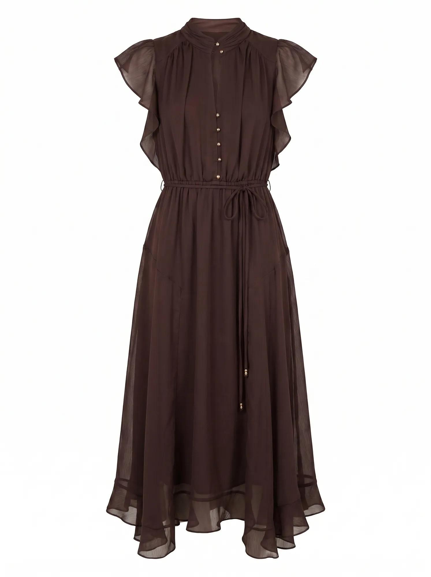 Maxwell Petite Flutter Sleeve Midi