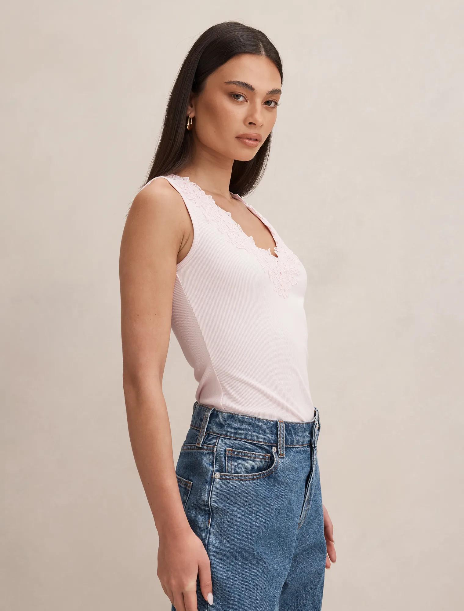 Sylvie Lace Trim Tank