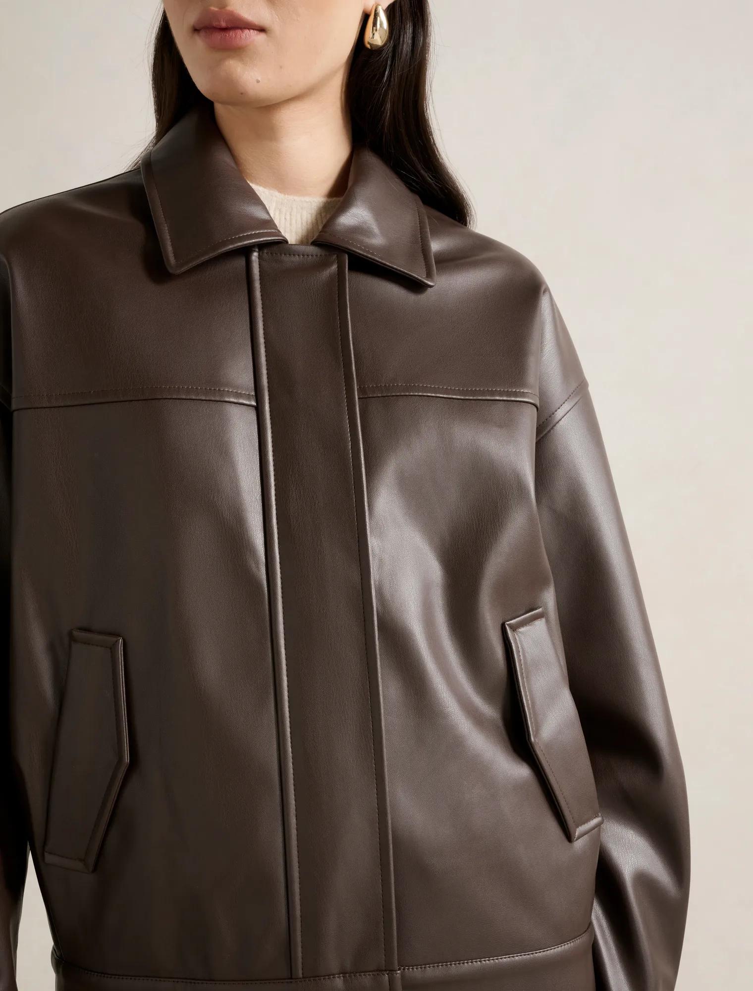 Maxine Vegan Leather Bomber