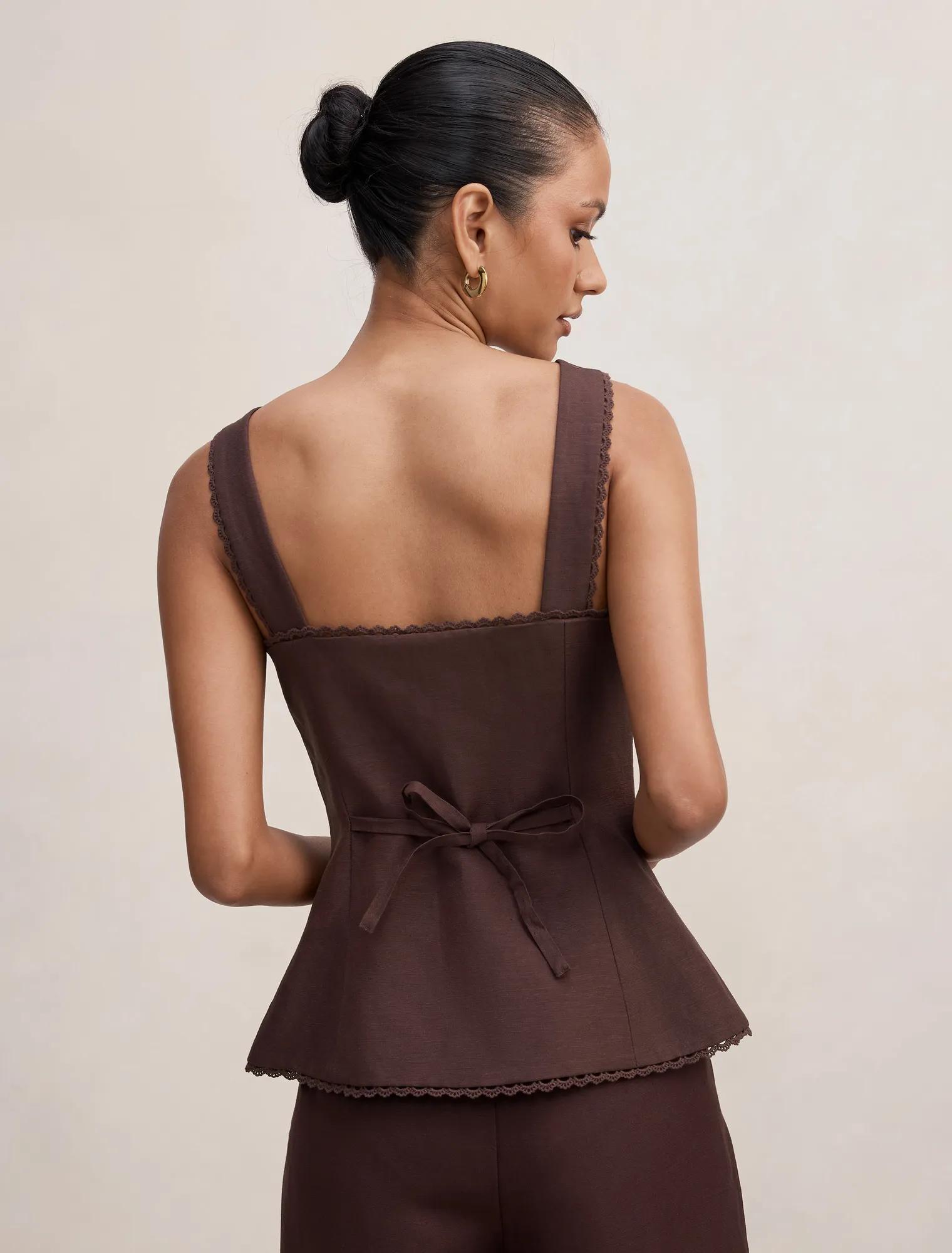 Cinzia Petite Trim Detail Top