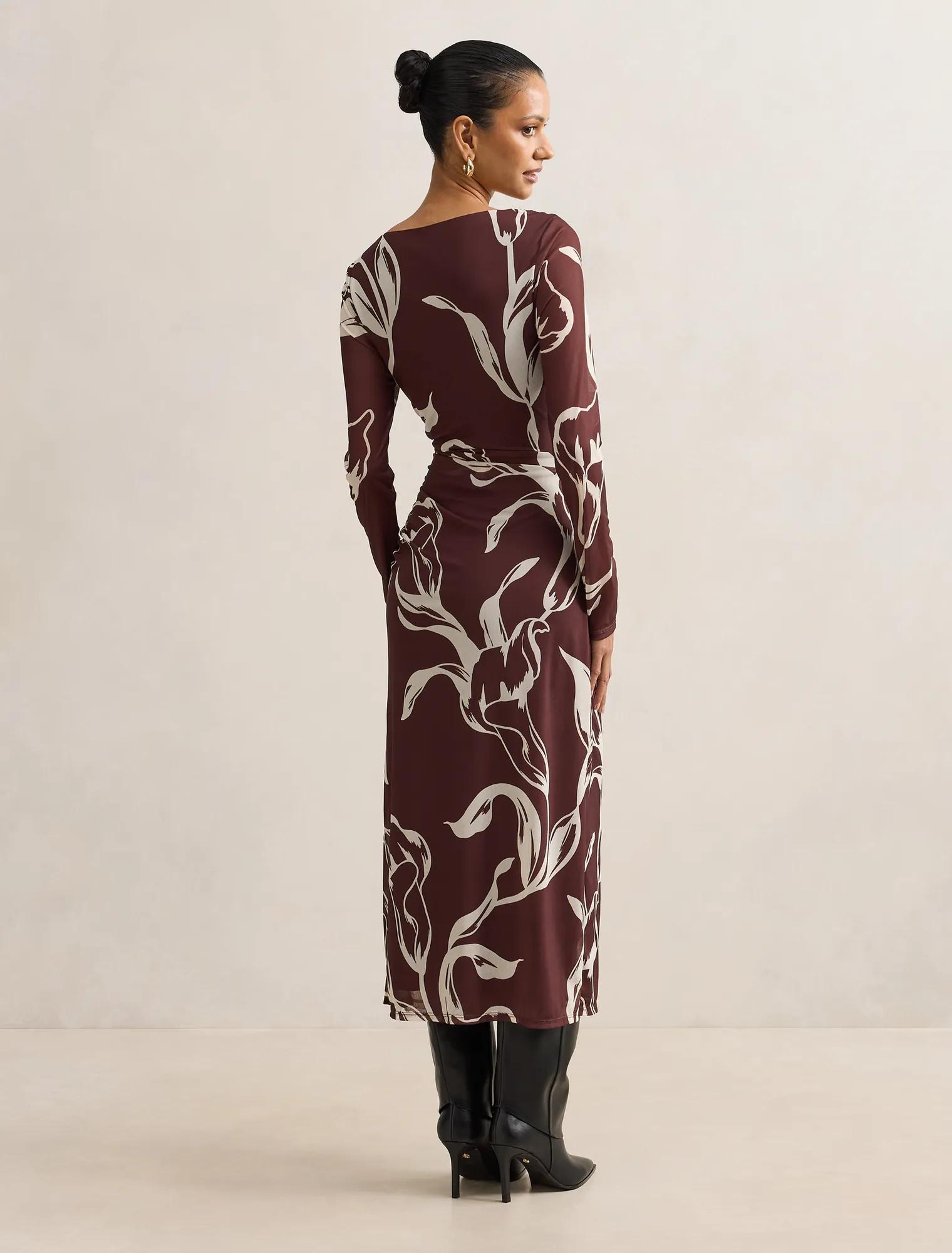 Ally Petite Long Sleeve Midi