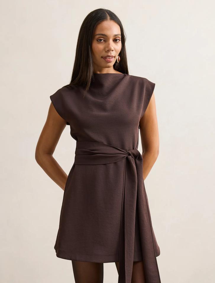 Peony Tie Front Mini Dress - Women's Fashion | Forever New