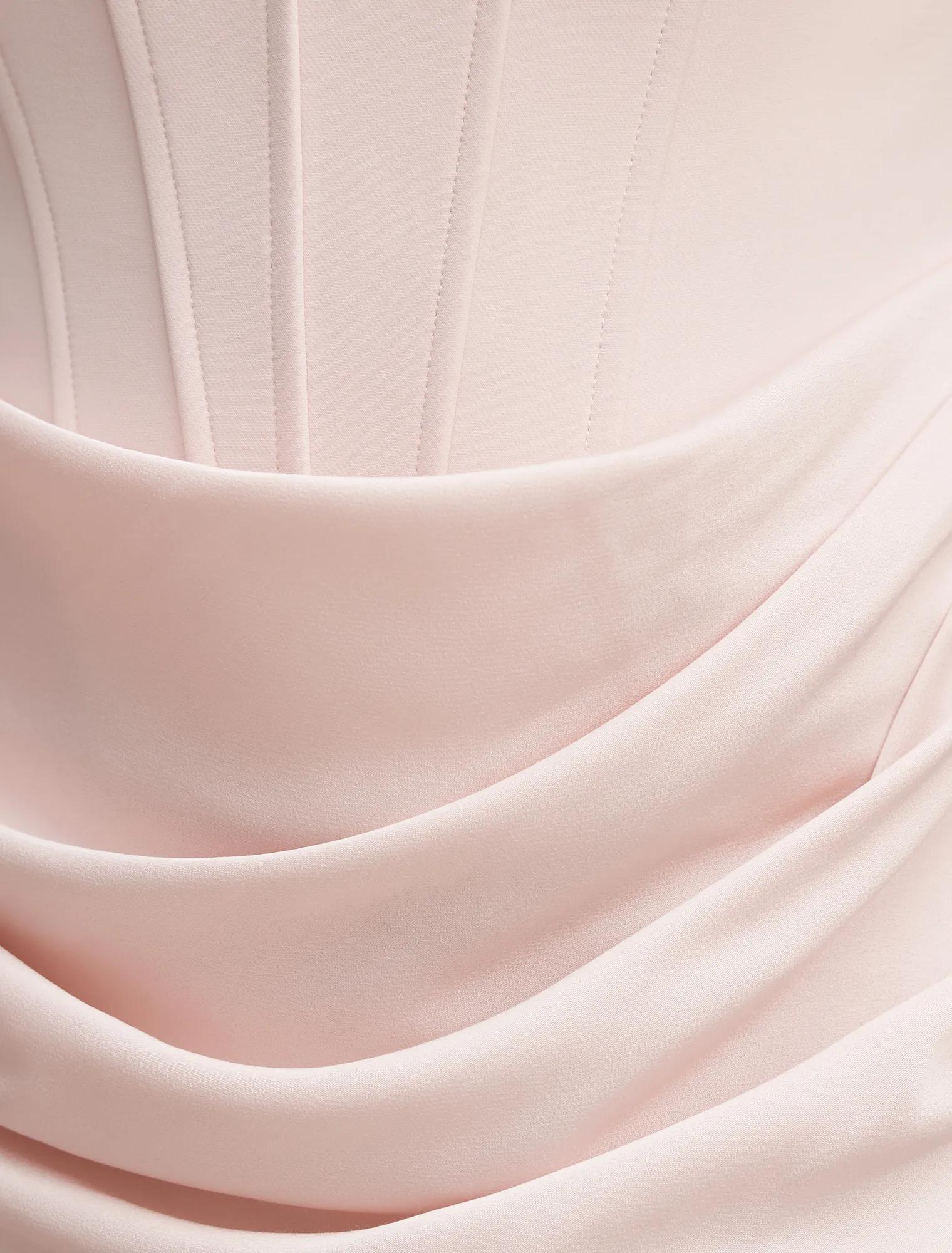 Isra Petite Drape Strapless Maxi