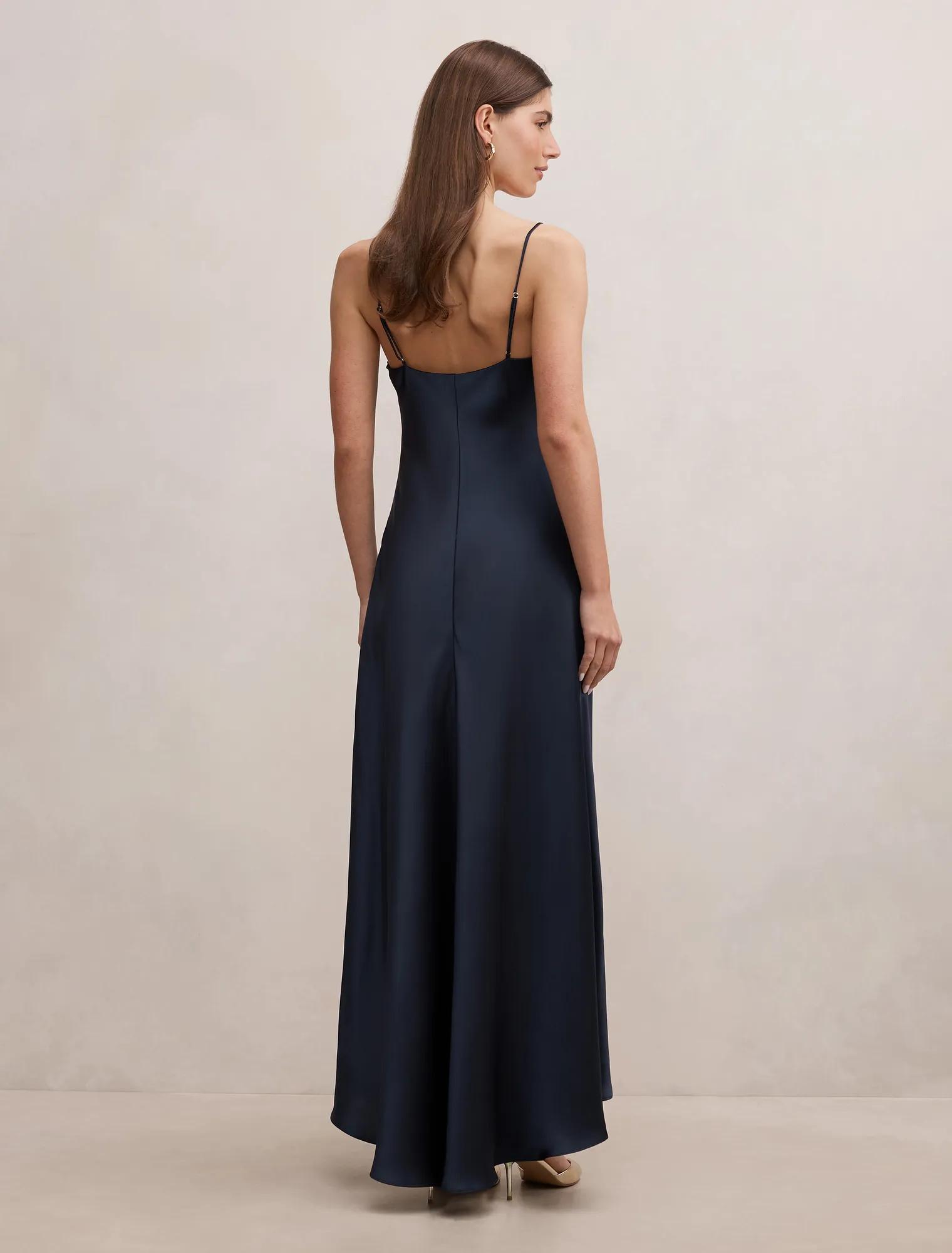 Tilesha Satin Cowl Slip Maxi