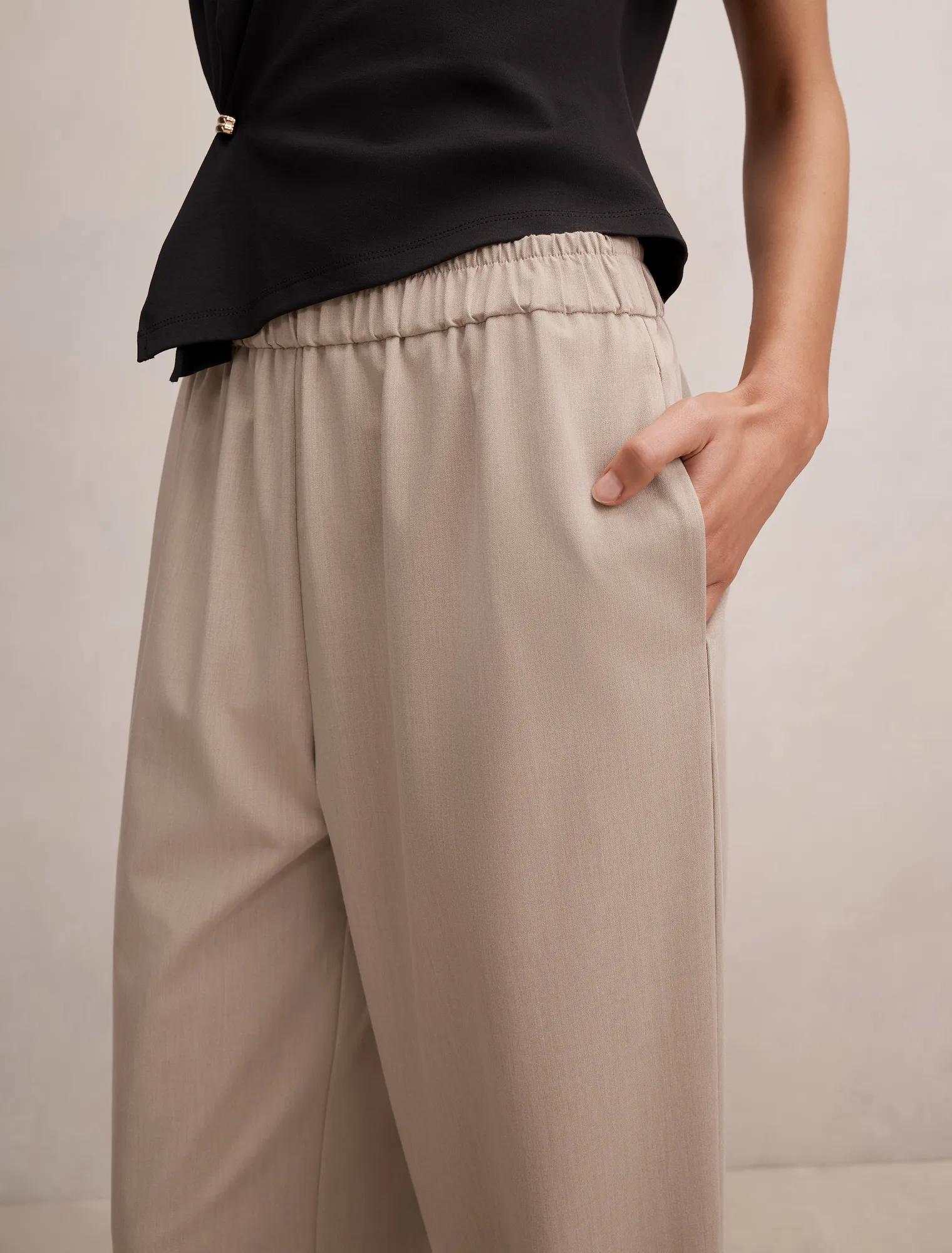 Ella Elastic Wide Leg Pant