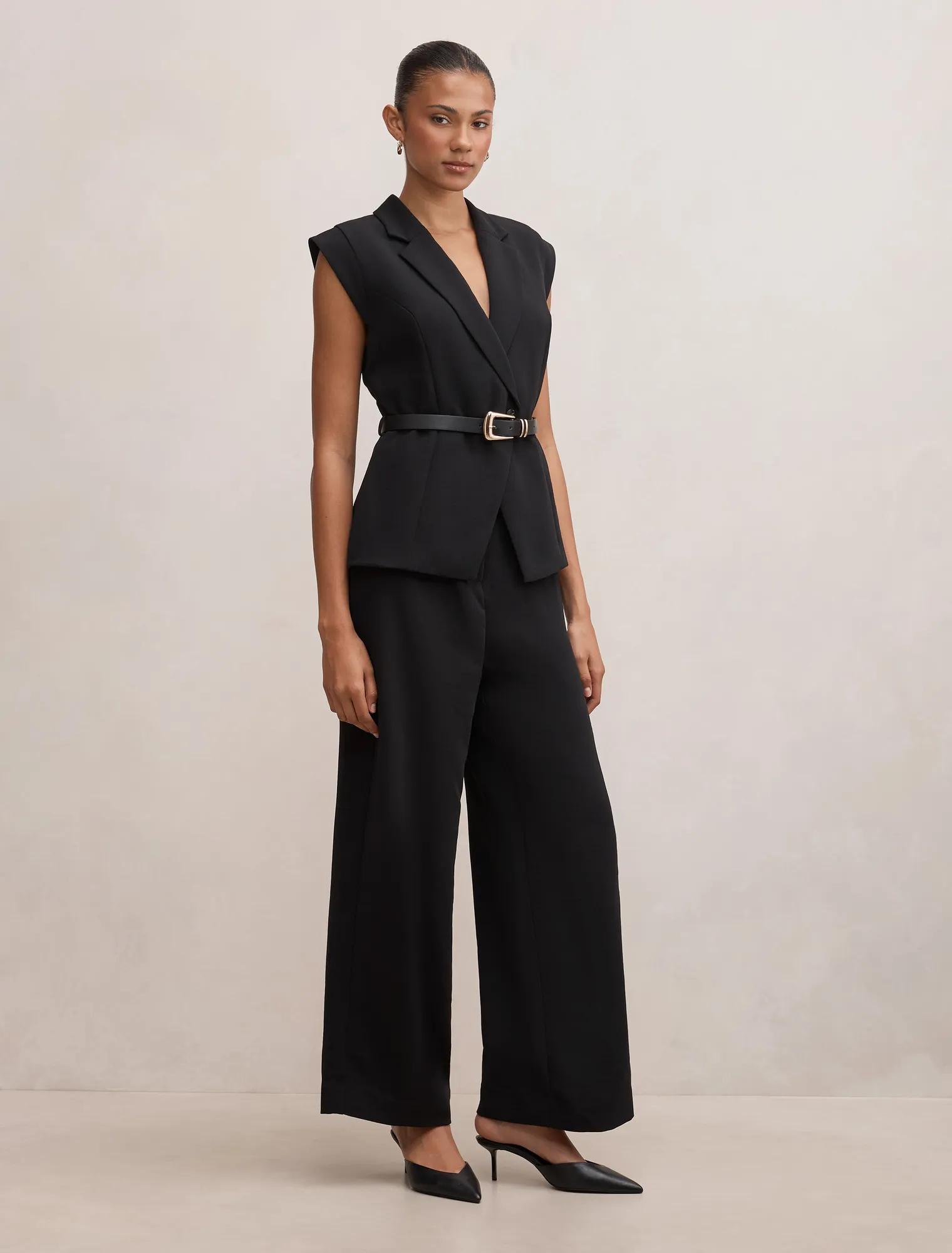 Ayla Tailored Belted Jumpsuit