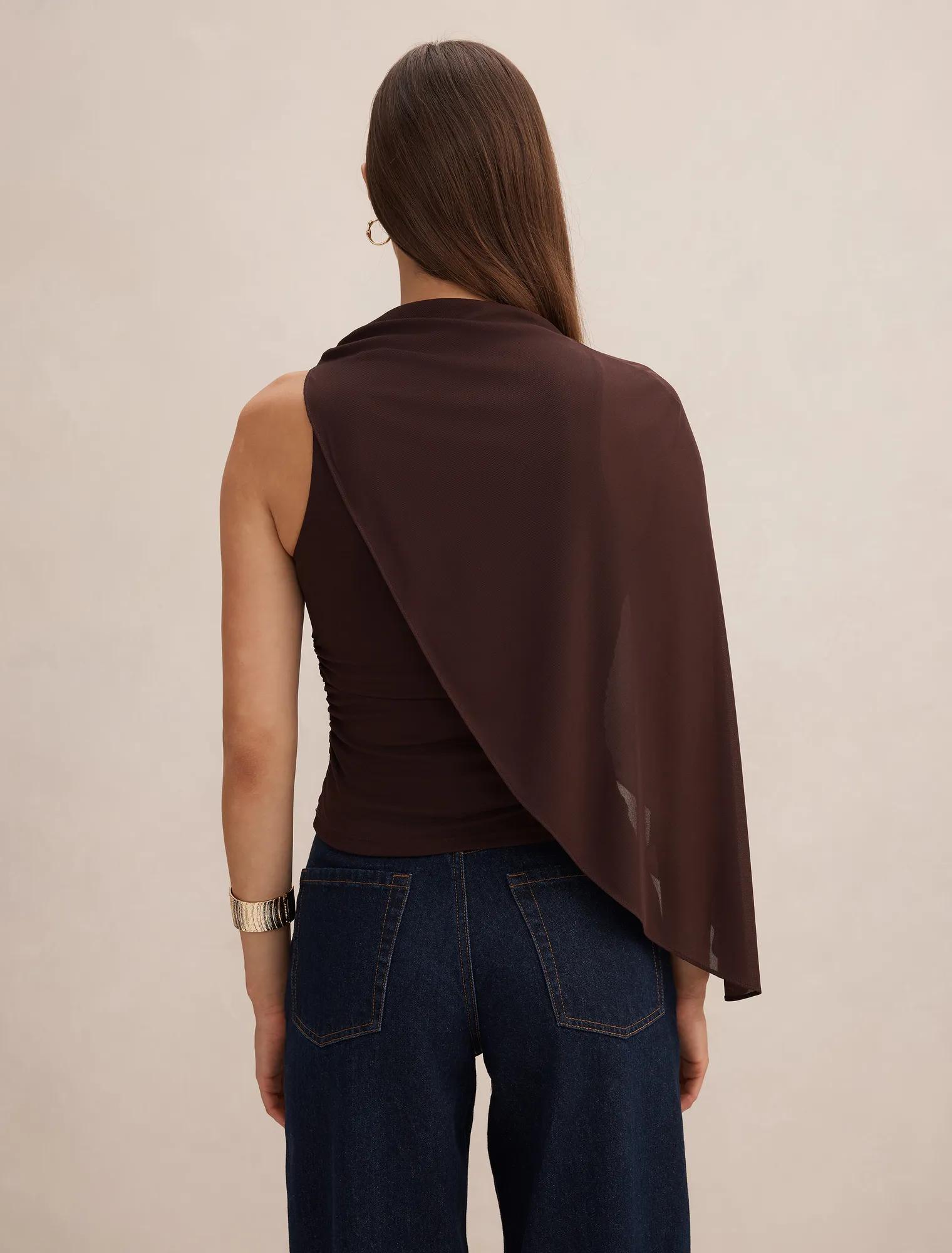 Rosalind Asymmetric Cape Top