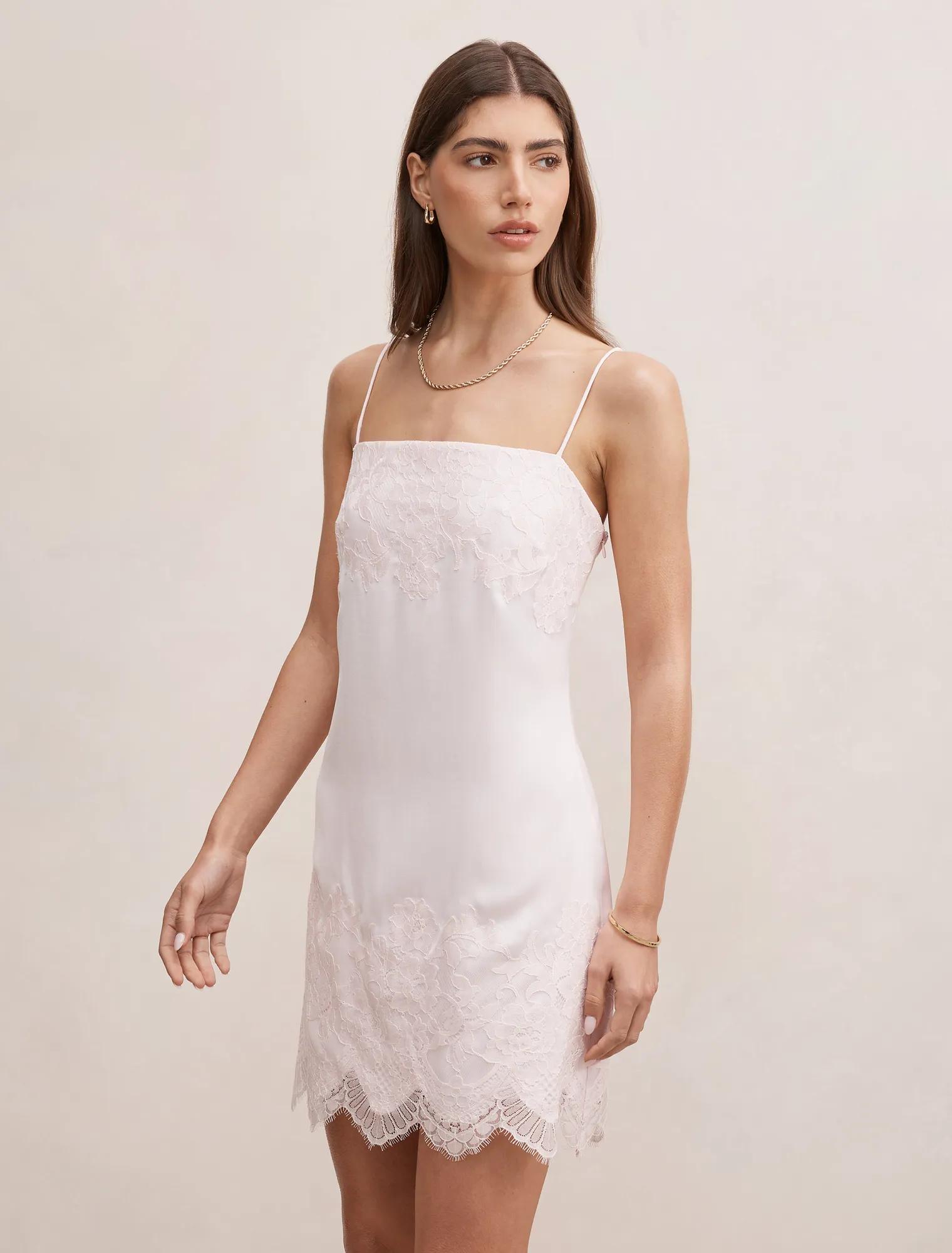 Haven Lace Trim Mini Dress