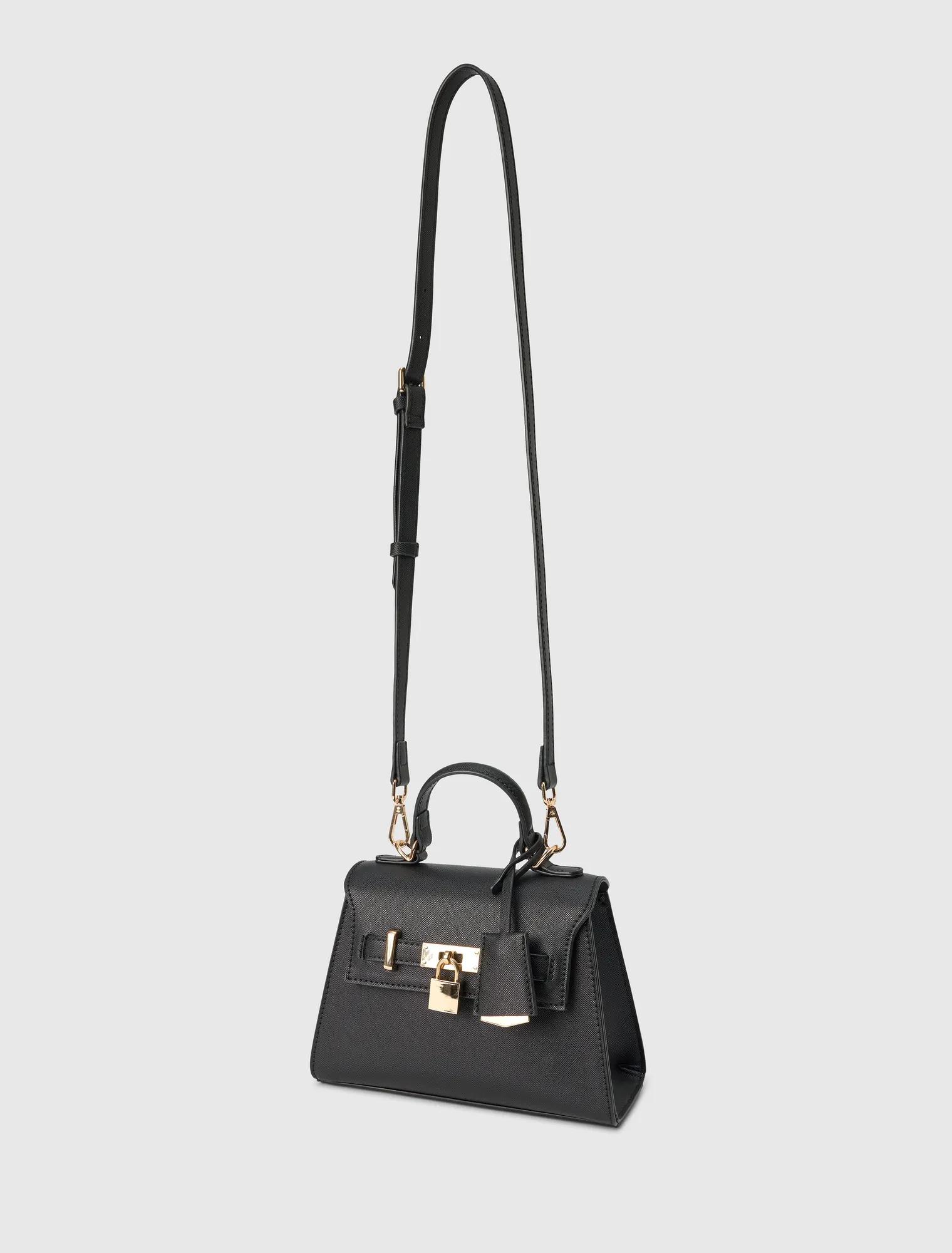 Laura Lock Top Handle Bag
