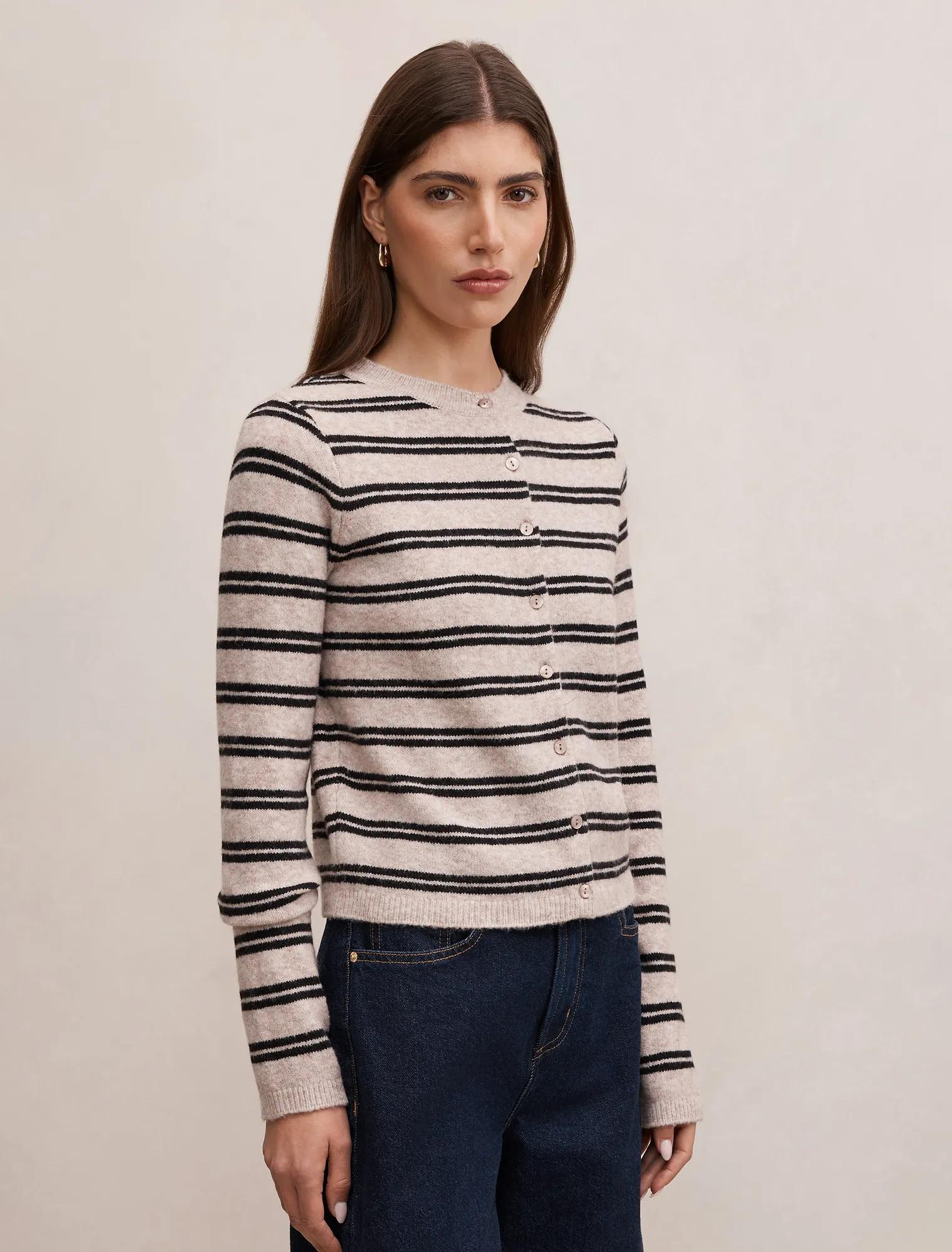 Eloise Stripe Knit Cardigan