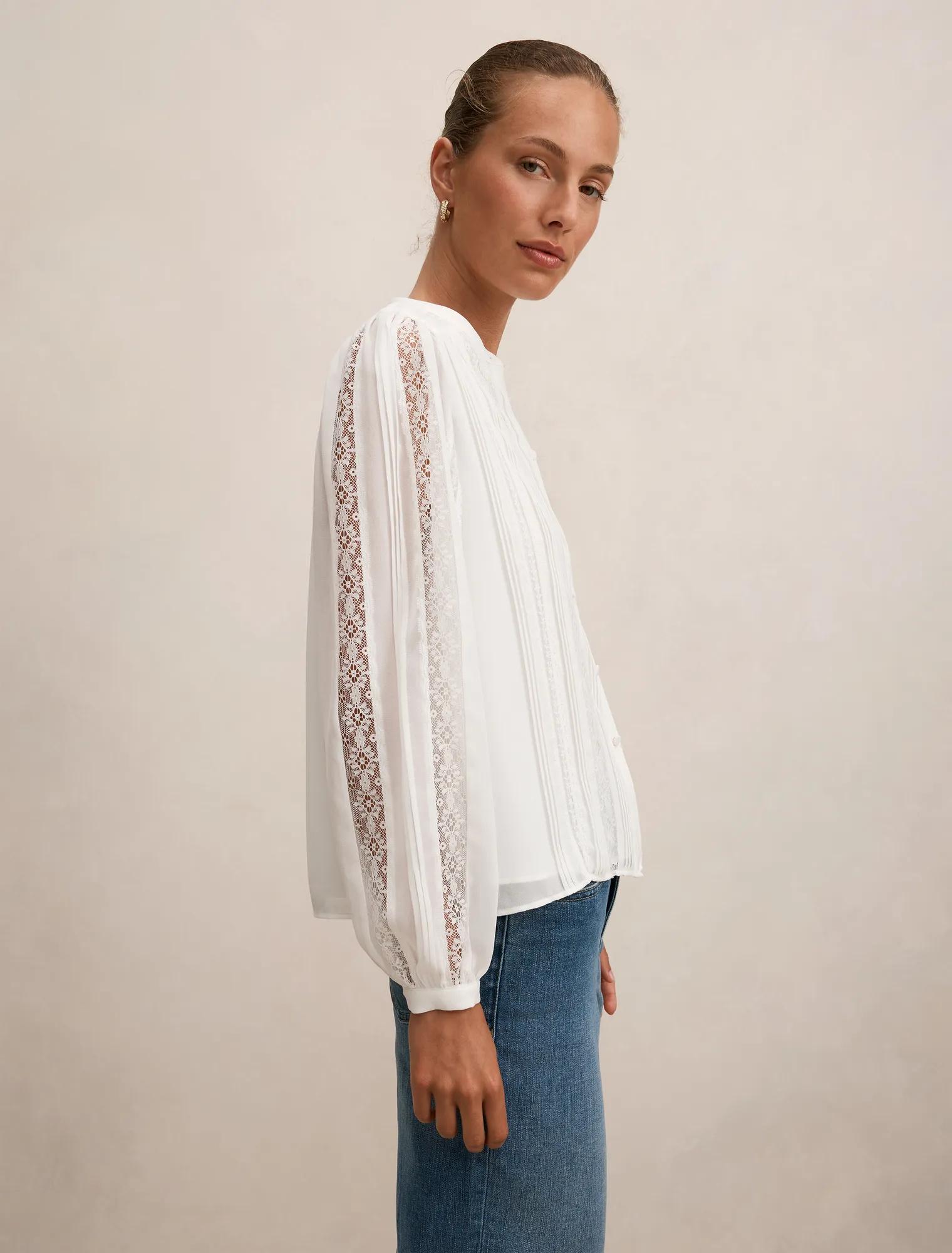 Alexis Lace Trim Blouse