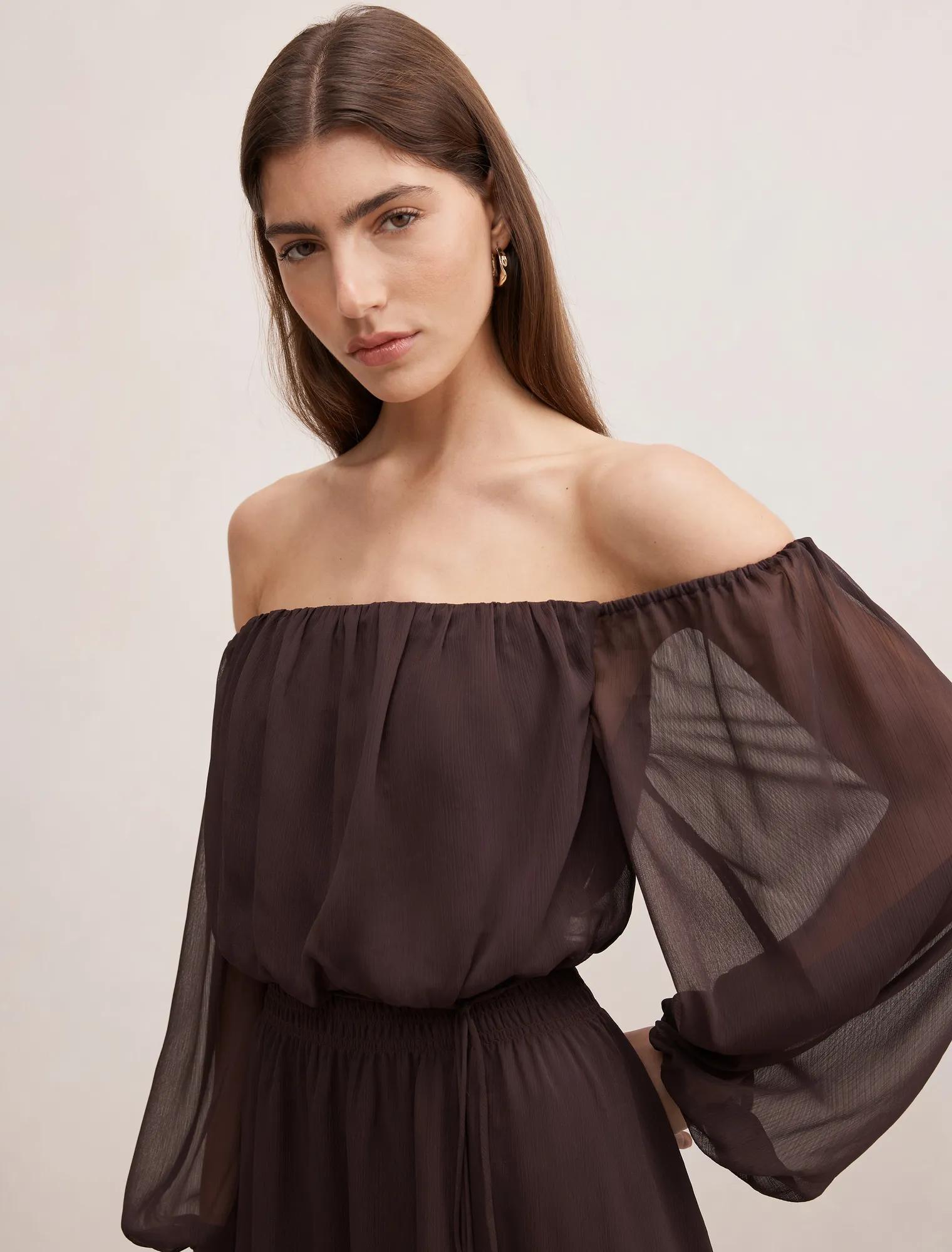 Elodie Off Shoulder Midi Dress