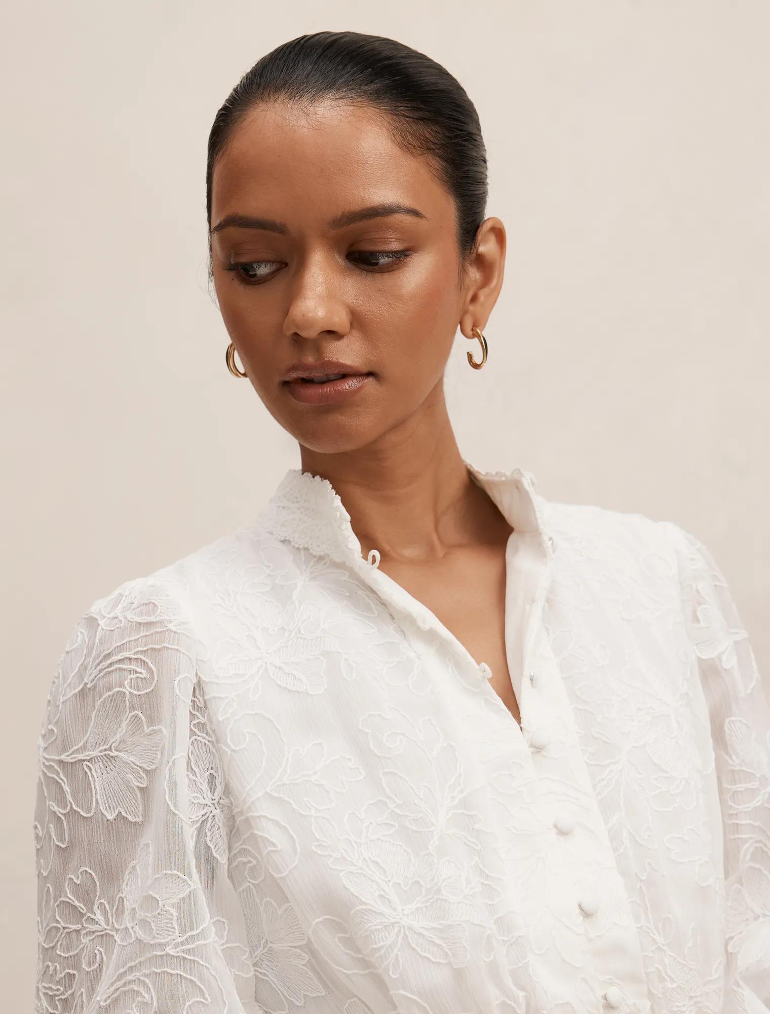 Thalia Petite Embroidered Mini