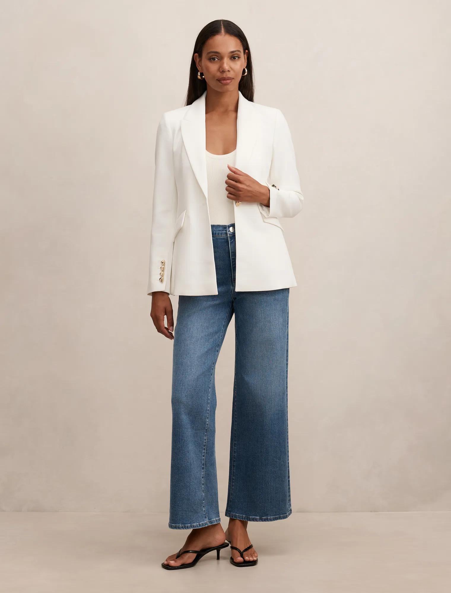 Trixie Gold Button Blazer