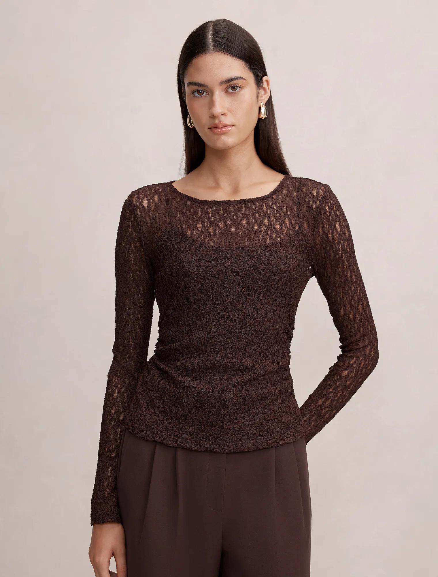 Alex Lace Long Sleeve Top