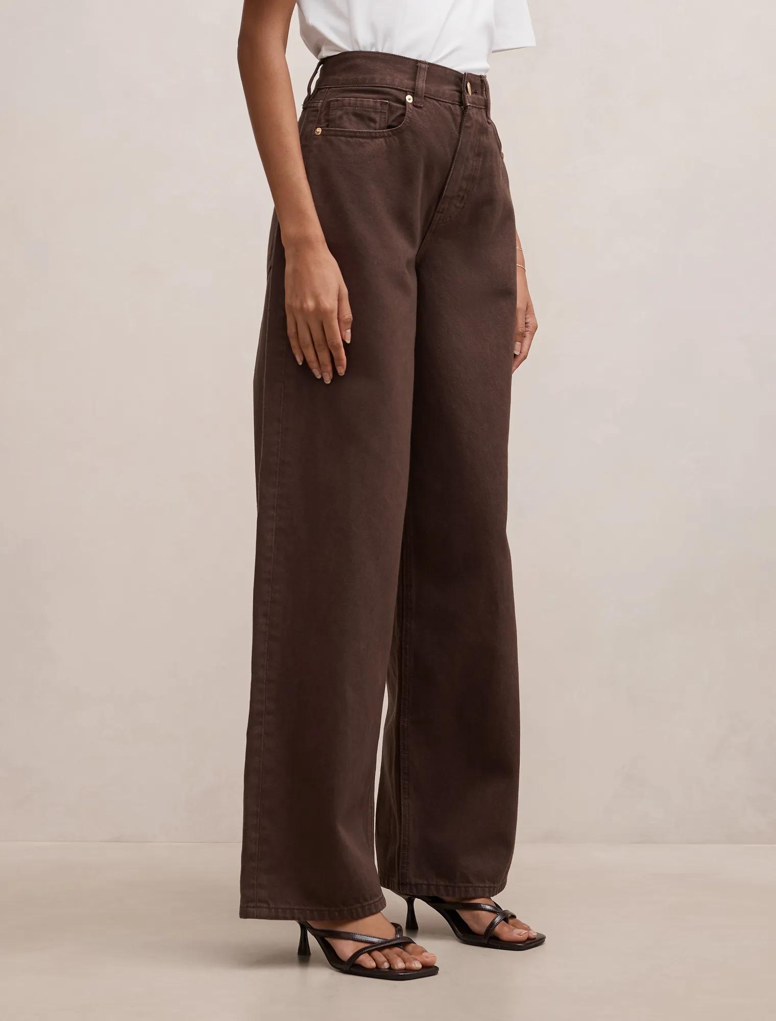 Gia Petite High Rise Wide Leg Jean