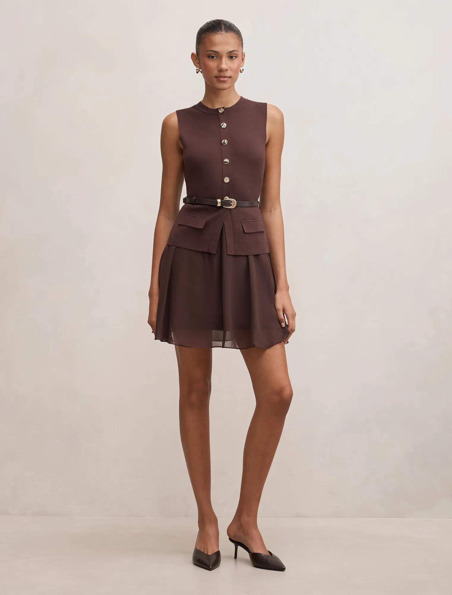Belle Woven Mix Mini dress