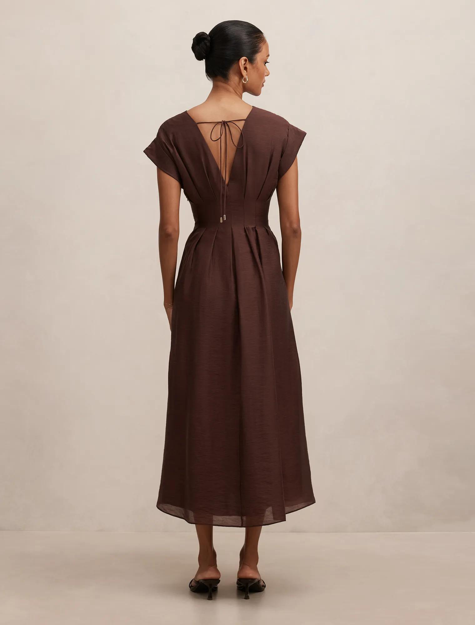 Alessandra Petite Tucked Midi Dress